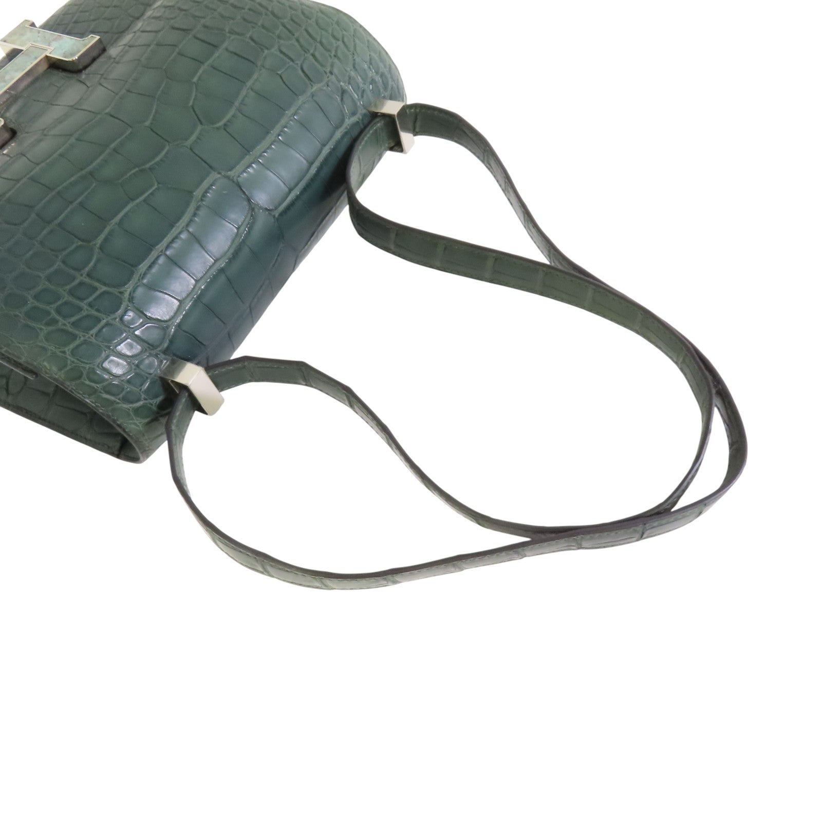 HERMES 鱷魚皮革Constance 24金扣肩背袋