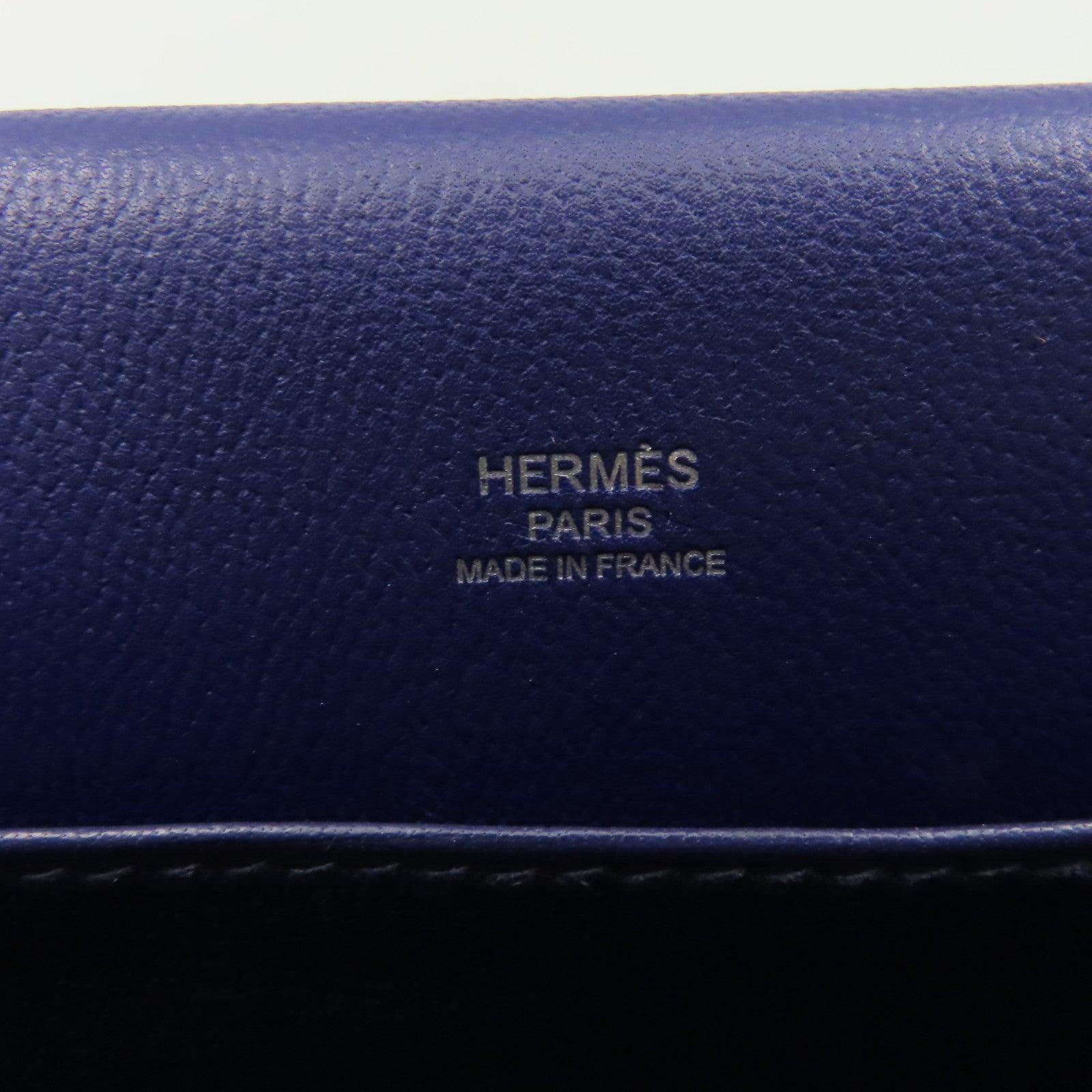 HERMES 【清倉大減價】Evercolor皮革Roulis 23 Shoulder Bag銀扣肩背袋藍色
