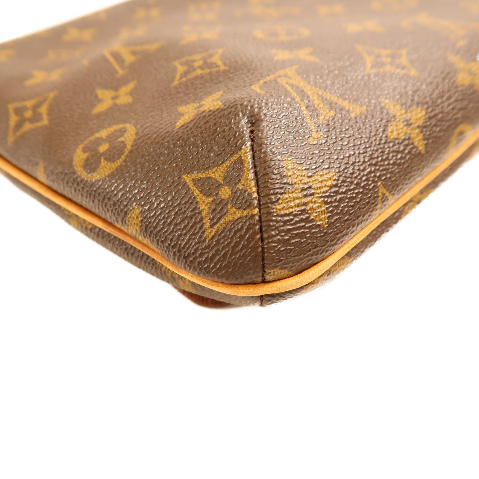 LOUIS VUITTON Monogram Musette Tango Long Shoulder金扣肩背袋棕色