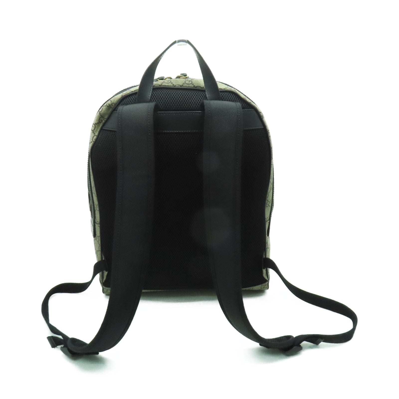 GUCCI 【激減優惠】塗層帆布Backpack金扣背包棕色