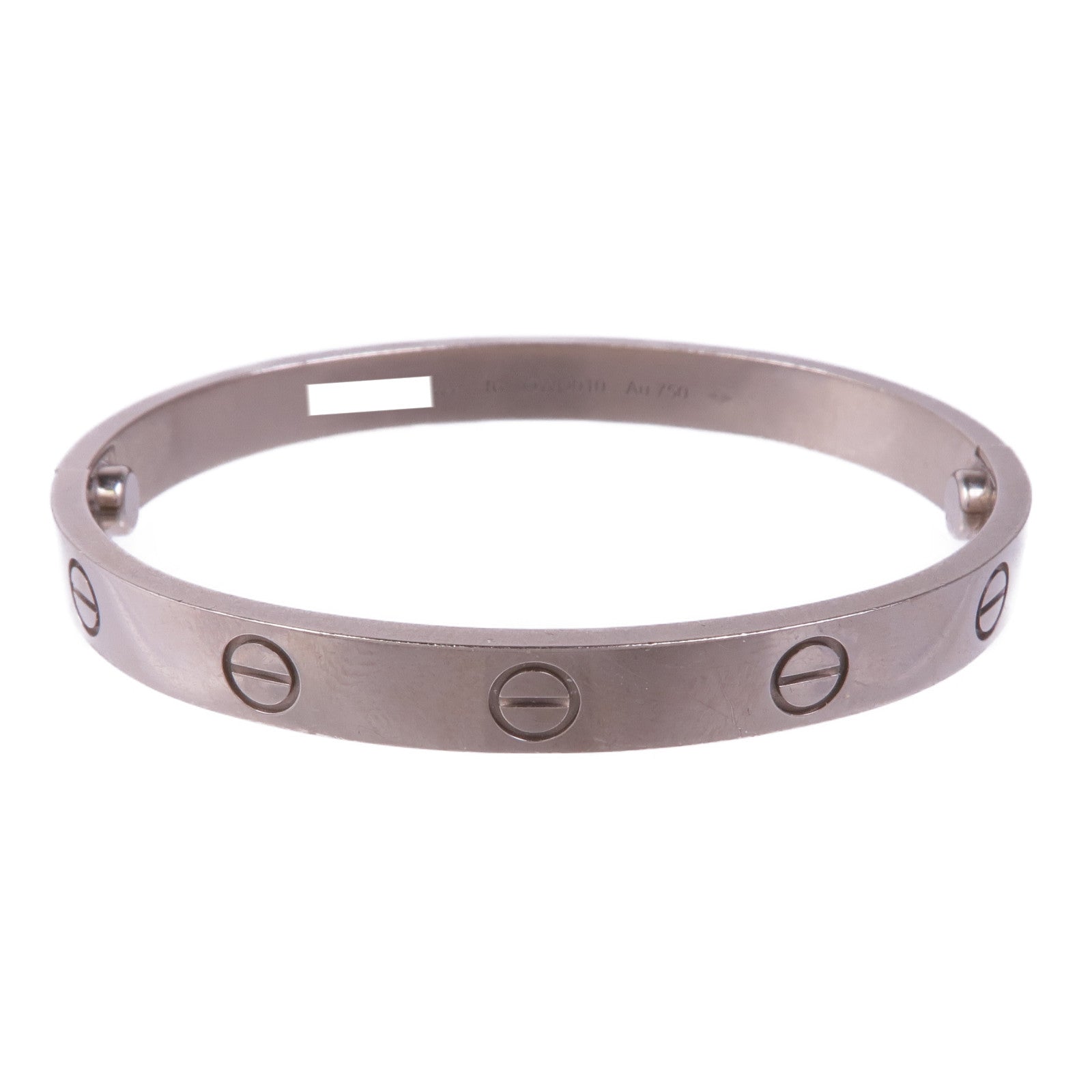 CARTIER 18K白金Love Bracelet手鐲Cartier#16