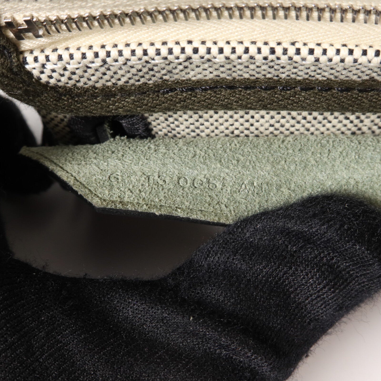HERMES 帆布Herbag Mini肩背袋Vert Moyen