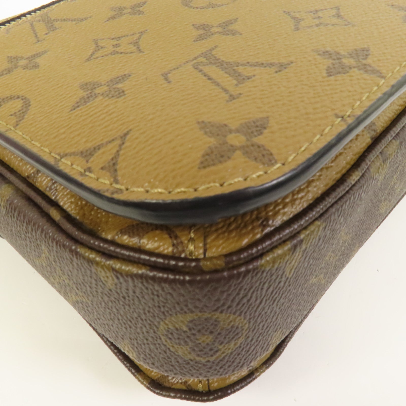 LOUIS VUITTON Monogram Reverse Pochette Metis金扣手挽肩背兩用袋