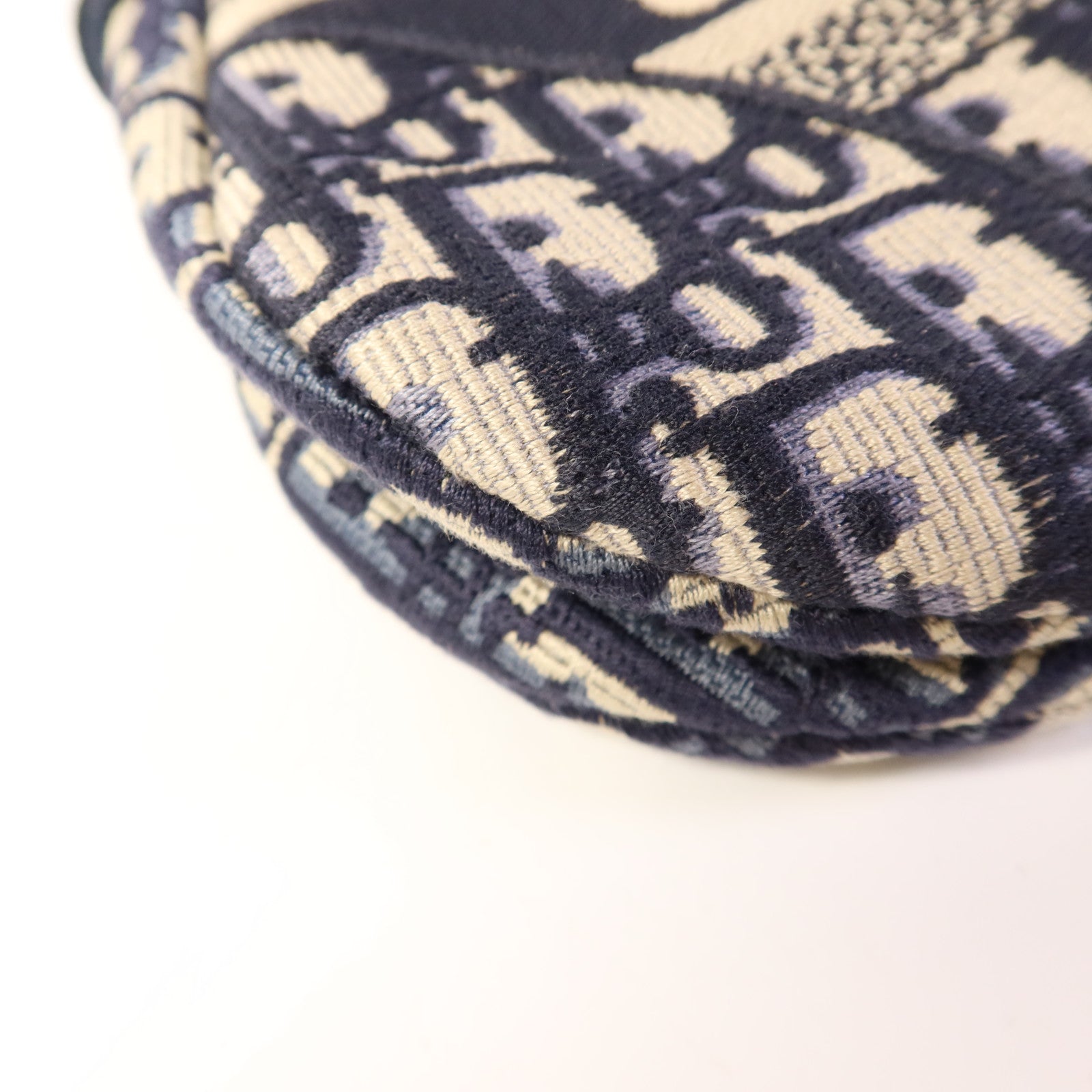 Dior 帆布Saddle Bag金扣手挽袋