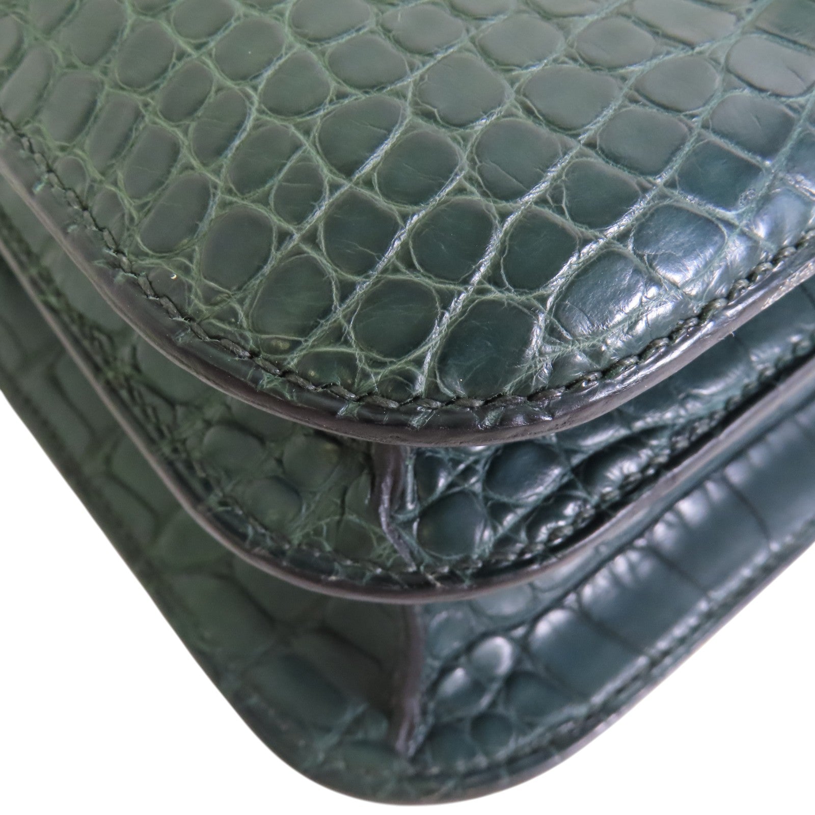 HERMES 鱷魚皮革Constance 24金扣肩背袋