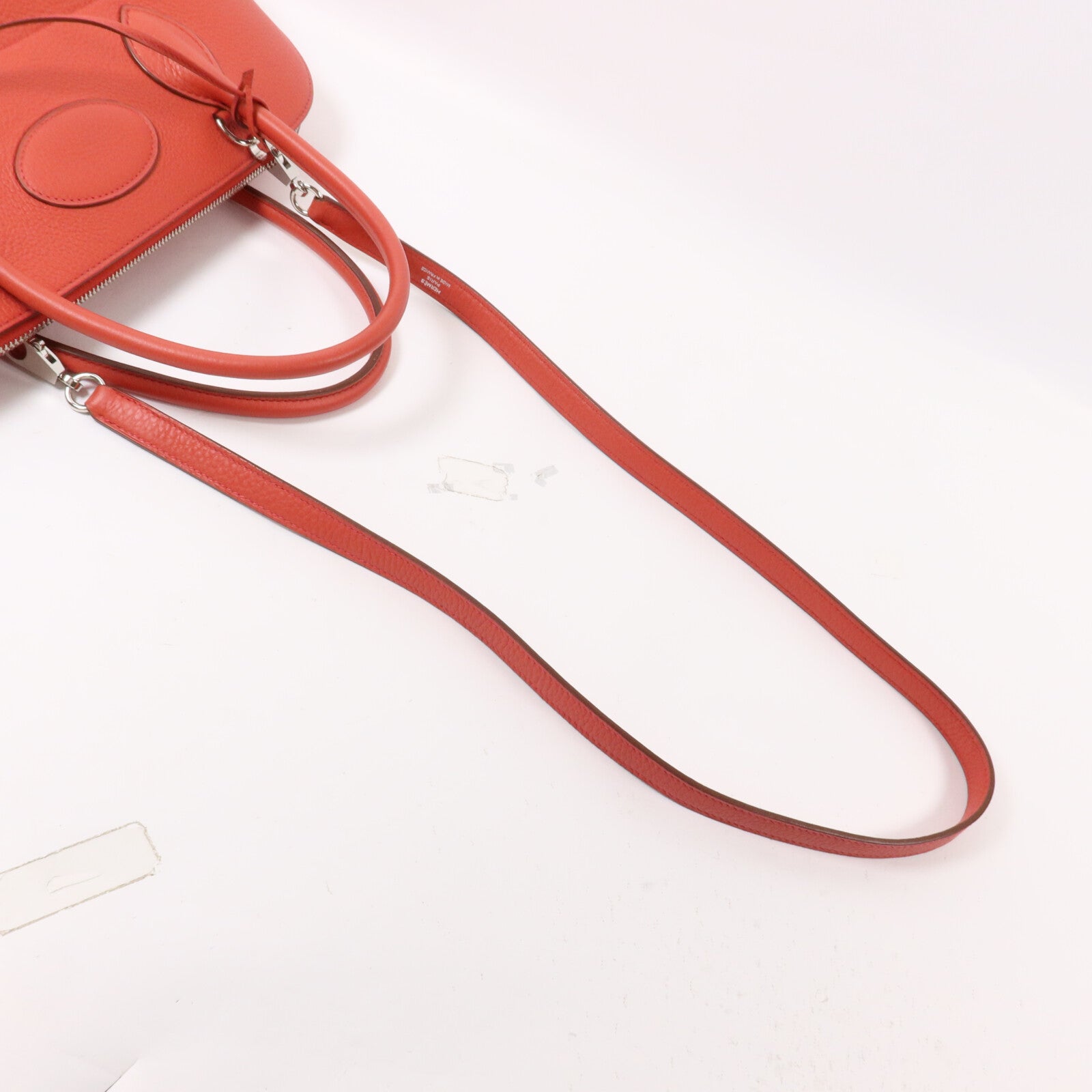 HERMES Togo皮革Bolide 35手挽肩背兩用袋Vermillon