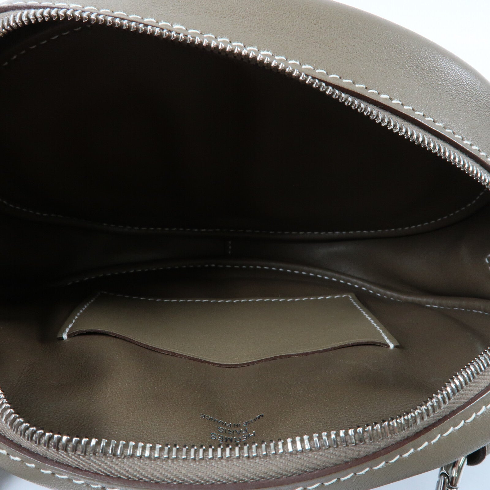 HERMES Swift皮革In The Loop Belt Bag銀扣肩背袋Etoupe