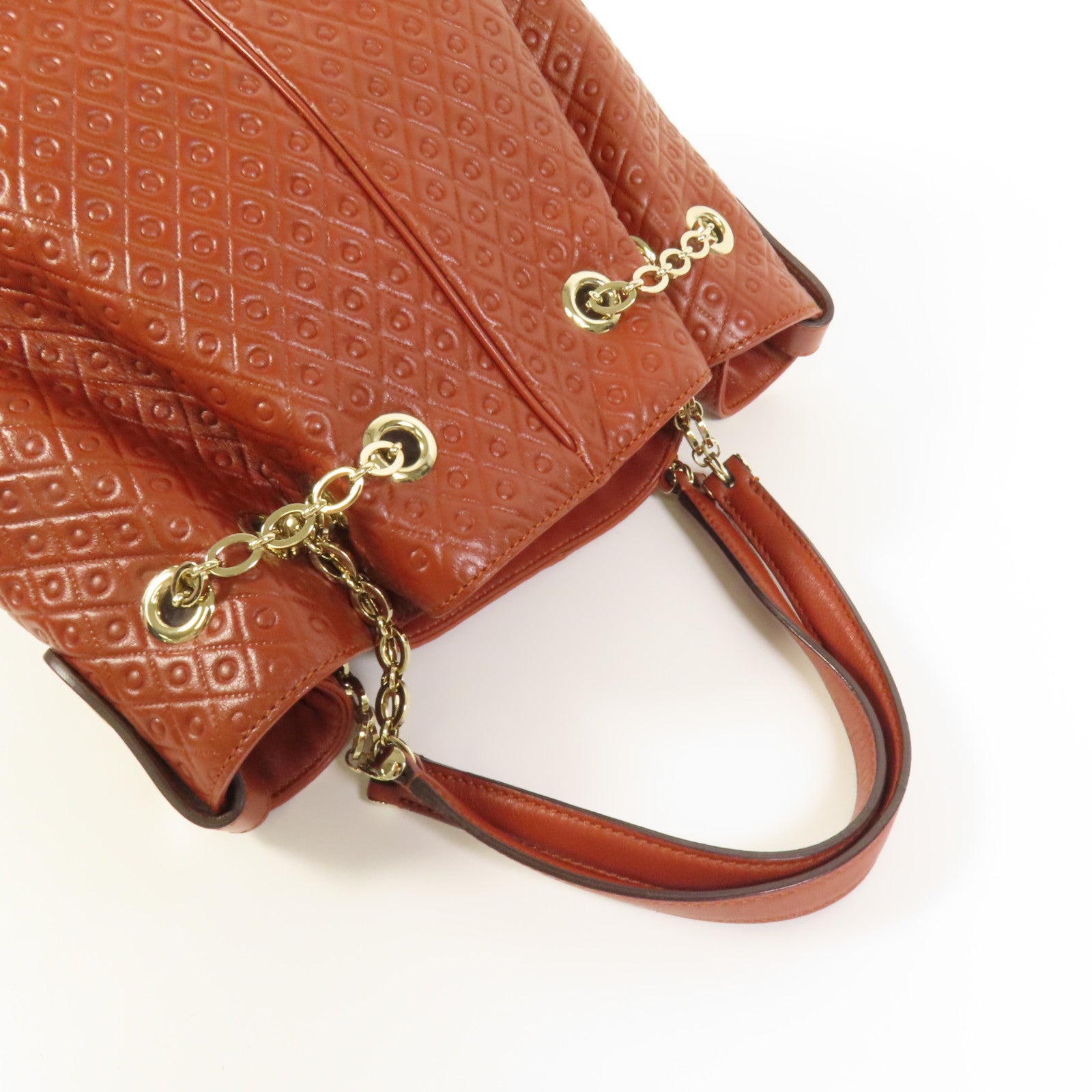 TOD'S 牛皮皮革Bucket Bag金扣手挽袋