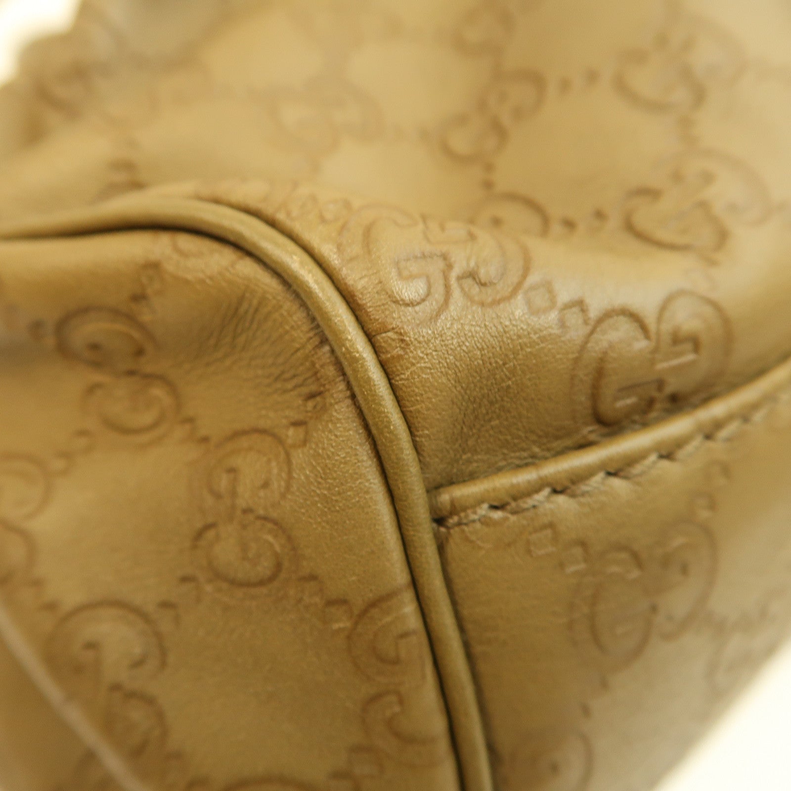 GUCCI 牛皮皮革Shoulder Bag金扣手挽肩背兩用袋啡色