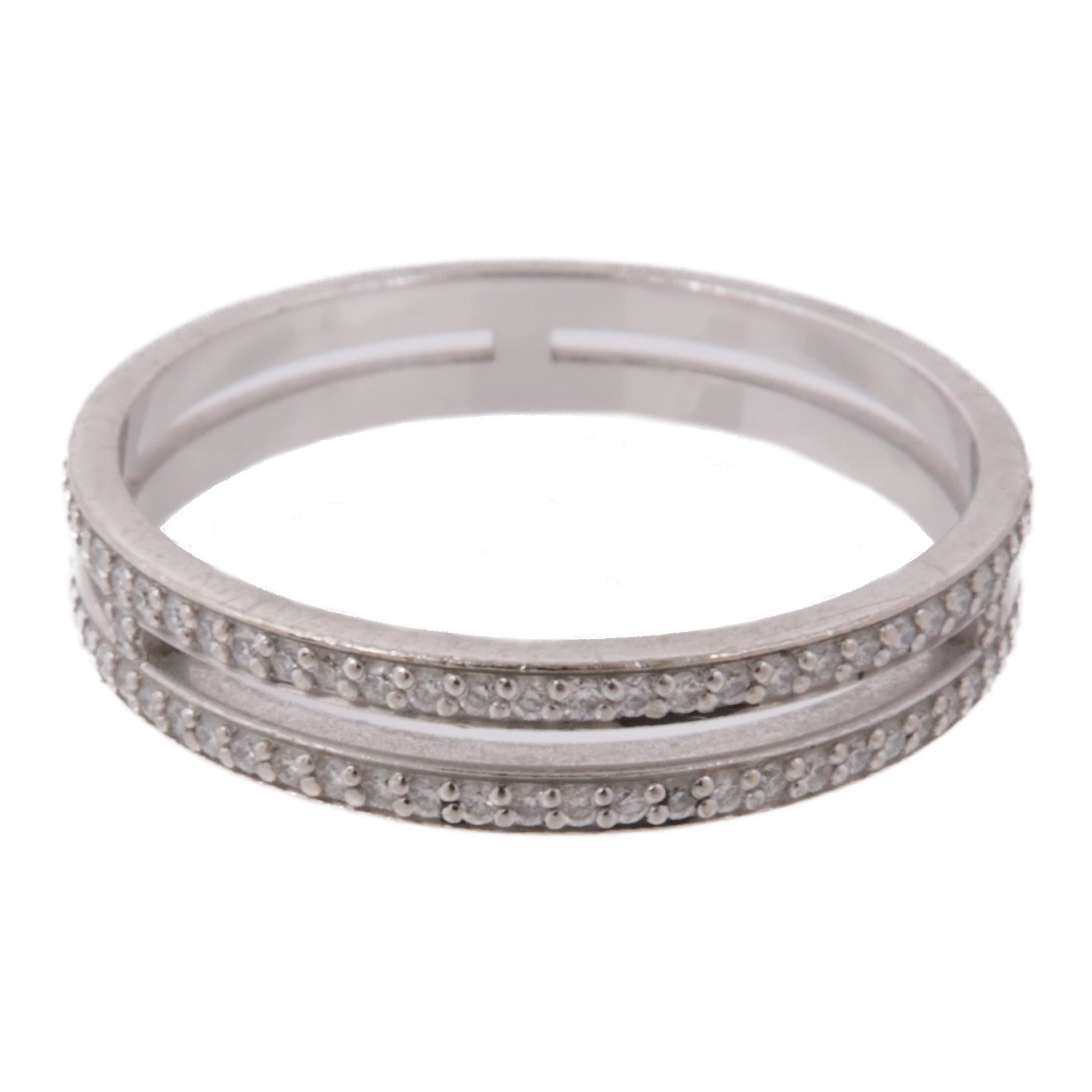 HERMES 【激減優惠】18K白金Ariane Wedding Band鑽石戒指US#7.5