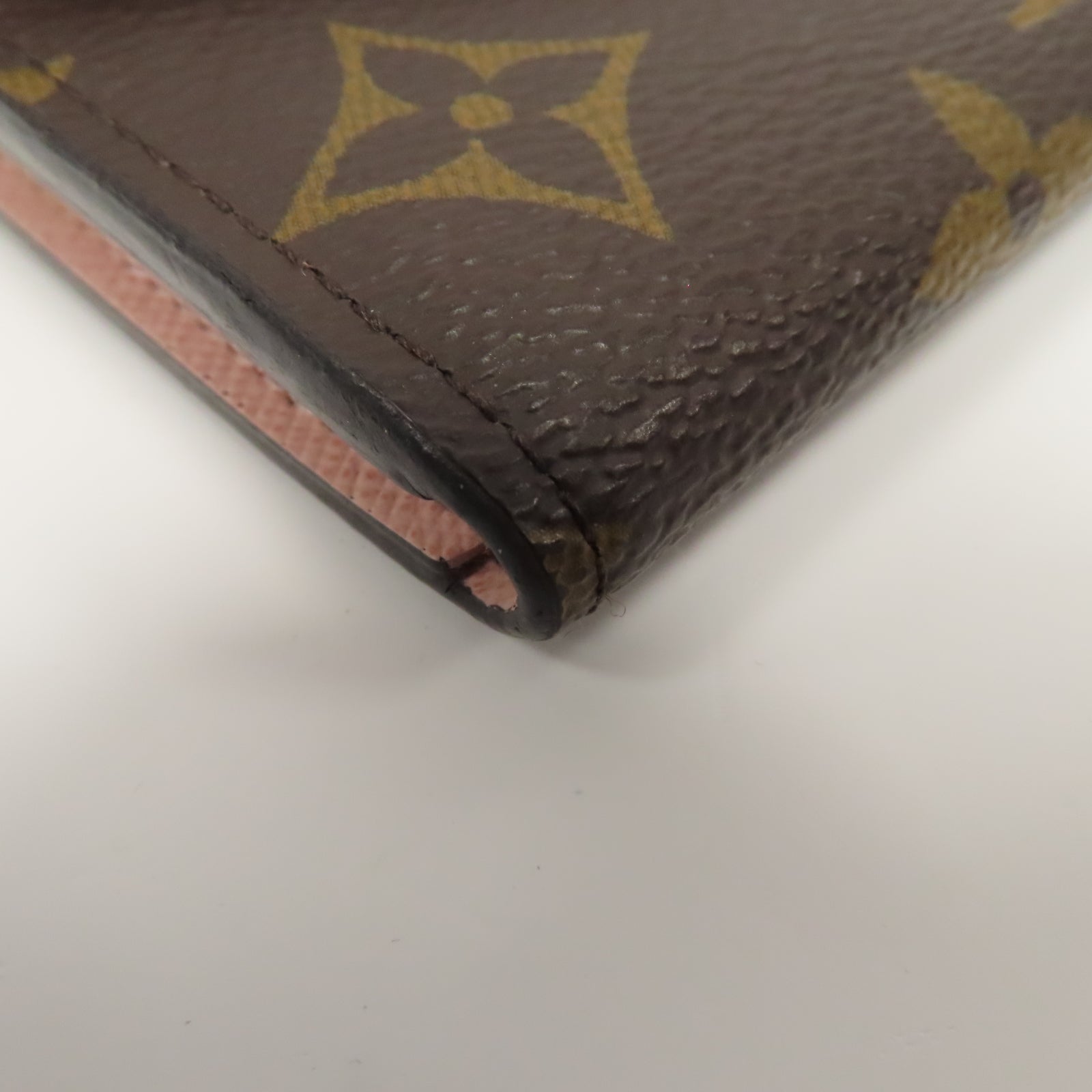 LOUIS VUITTON Monogram Emilie Wallet金扣長錢包啡色/粉紅色