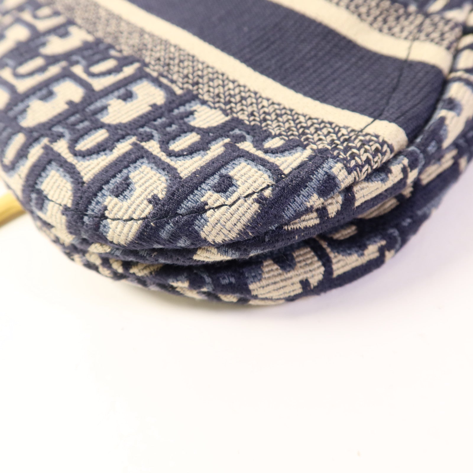 Dior 帆布Saddle Bag金扣手挽袋