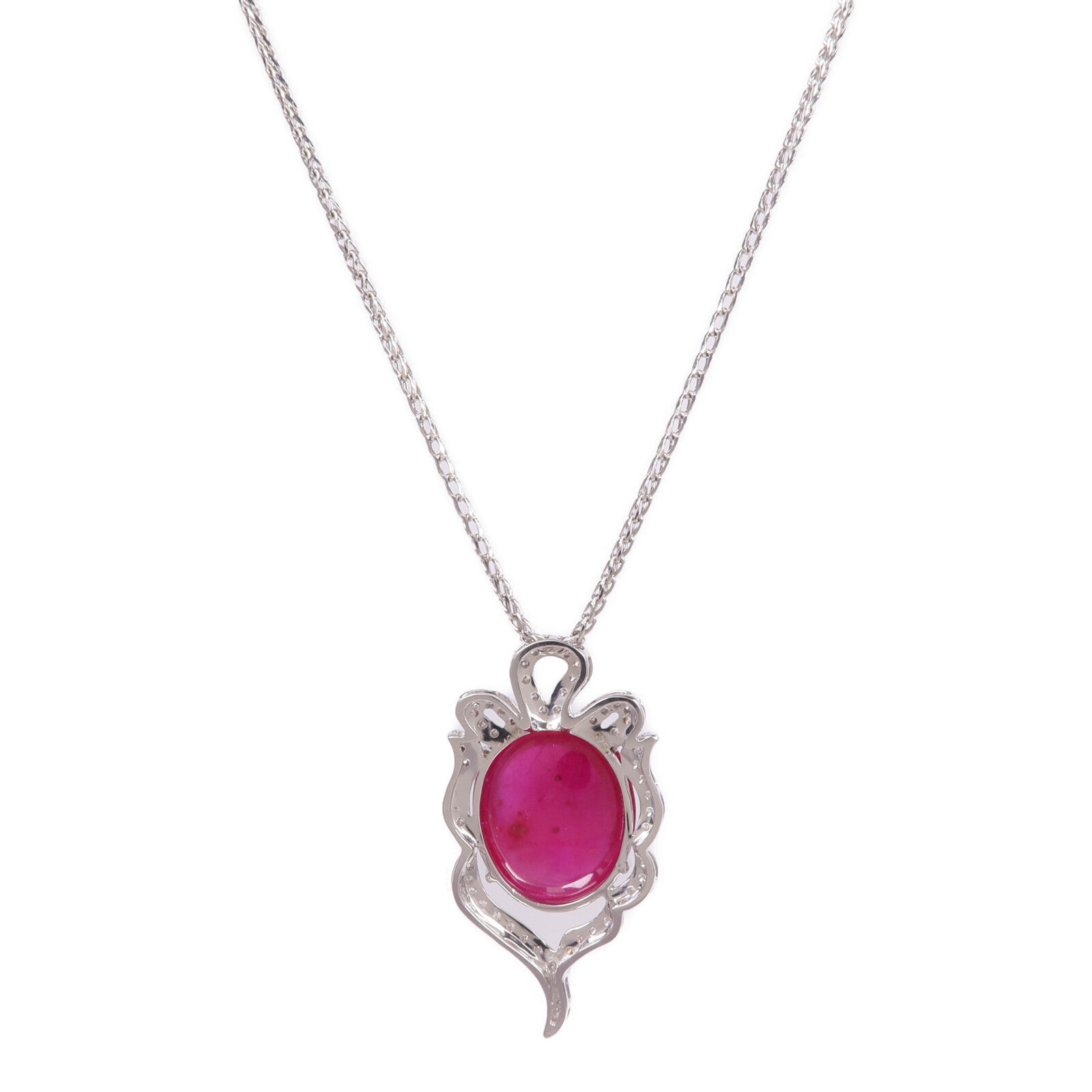 JEWELRY 18K白金Ruby Diamond Necklace紅寶石/鑽石項鍊