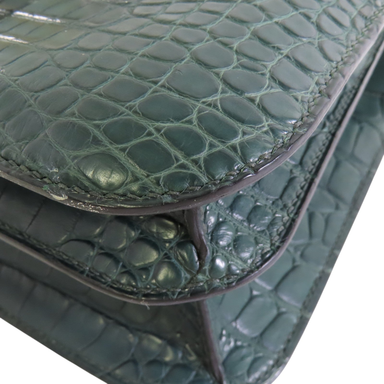 HERMES 鱷魚皮革Constance 24金扣肩背袋