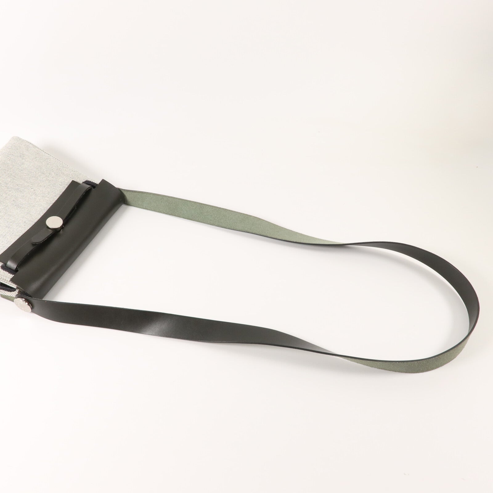 HERMES 帆布Herbag Mini肩背袋Vert Moyen