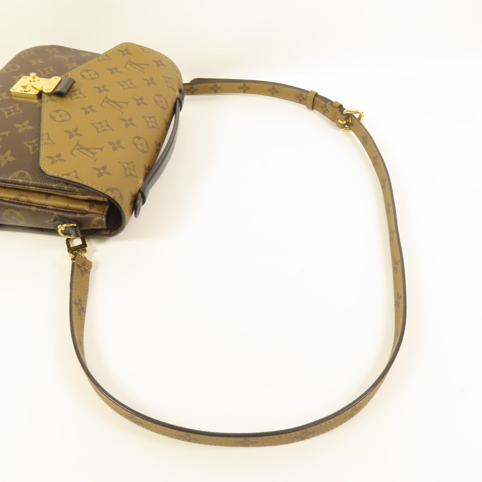 LOUIS VUITTON Monogram Reverse Pochette Metis金扣手挽肩背兩用袋