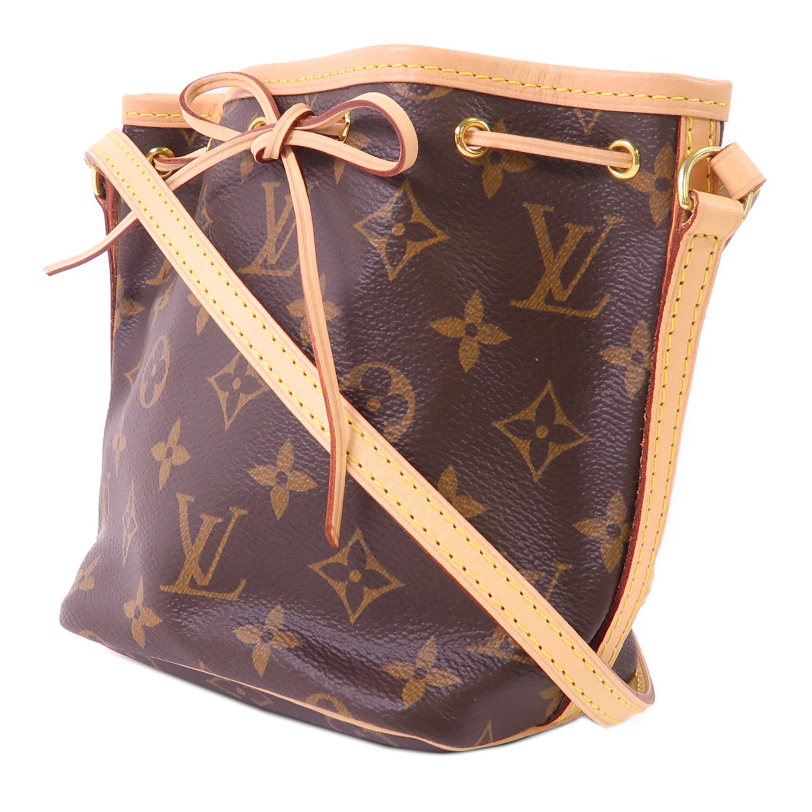 LOUIS VUITTON Monogram Nano Noe金扣肩背袋