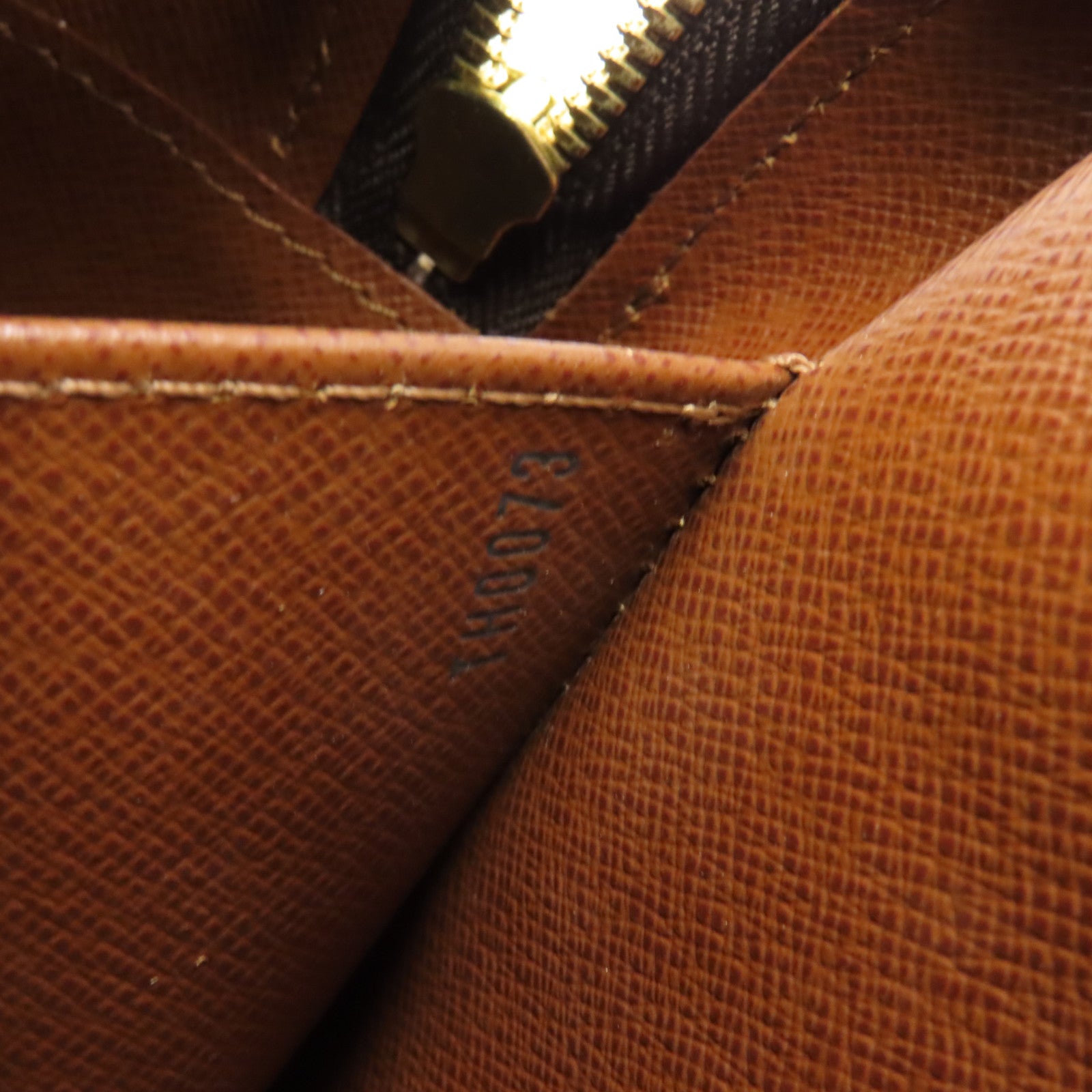 LOUIS VUITTON Monogram Cite MM金扣肩背袋棕色