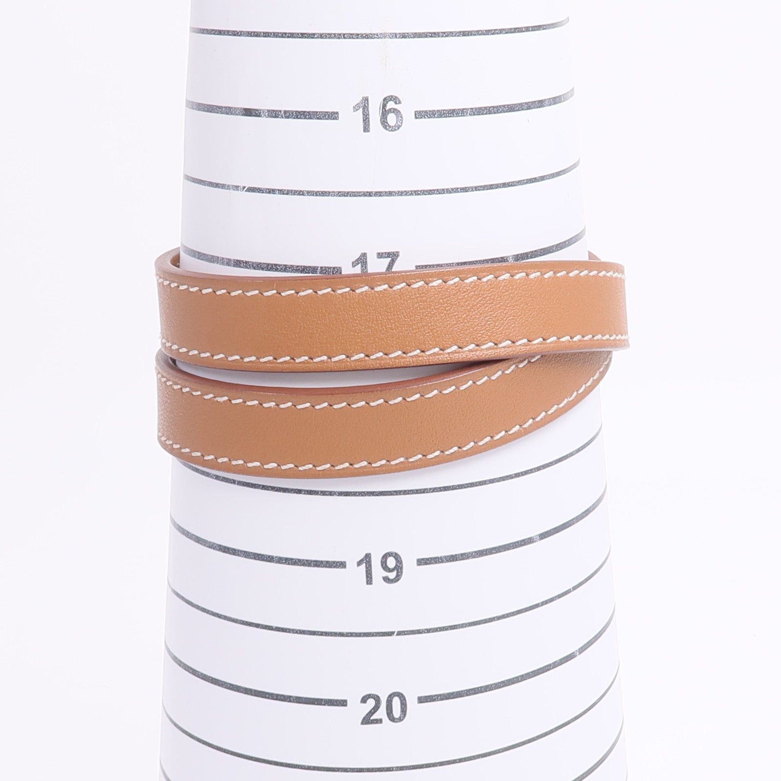 HERMES Swift皮革Mini Kelly Double Tour Bracelet手帶Gold