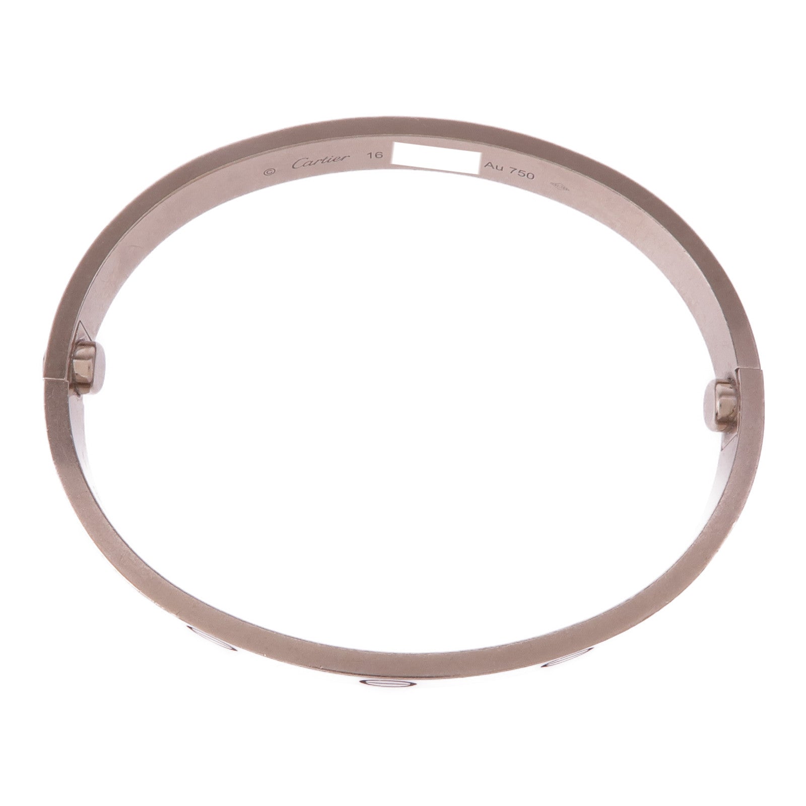 CARTIER 18K白金Love Bracelet手鐲Cartier#16