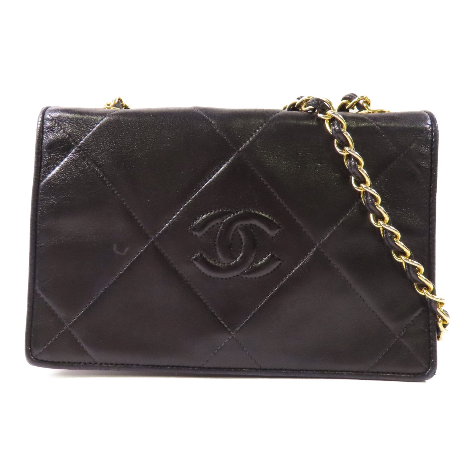 CHANEL 【激減優惠】羊皮皮革Vintage Chain Shoulder金扣鏈帶肩背袋