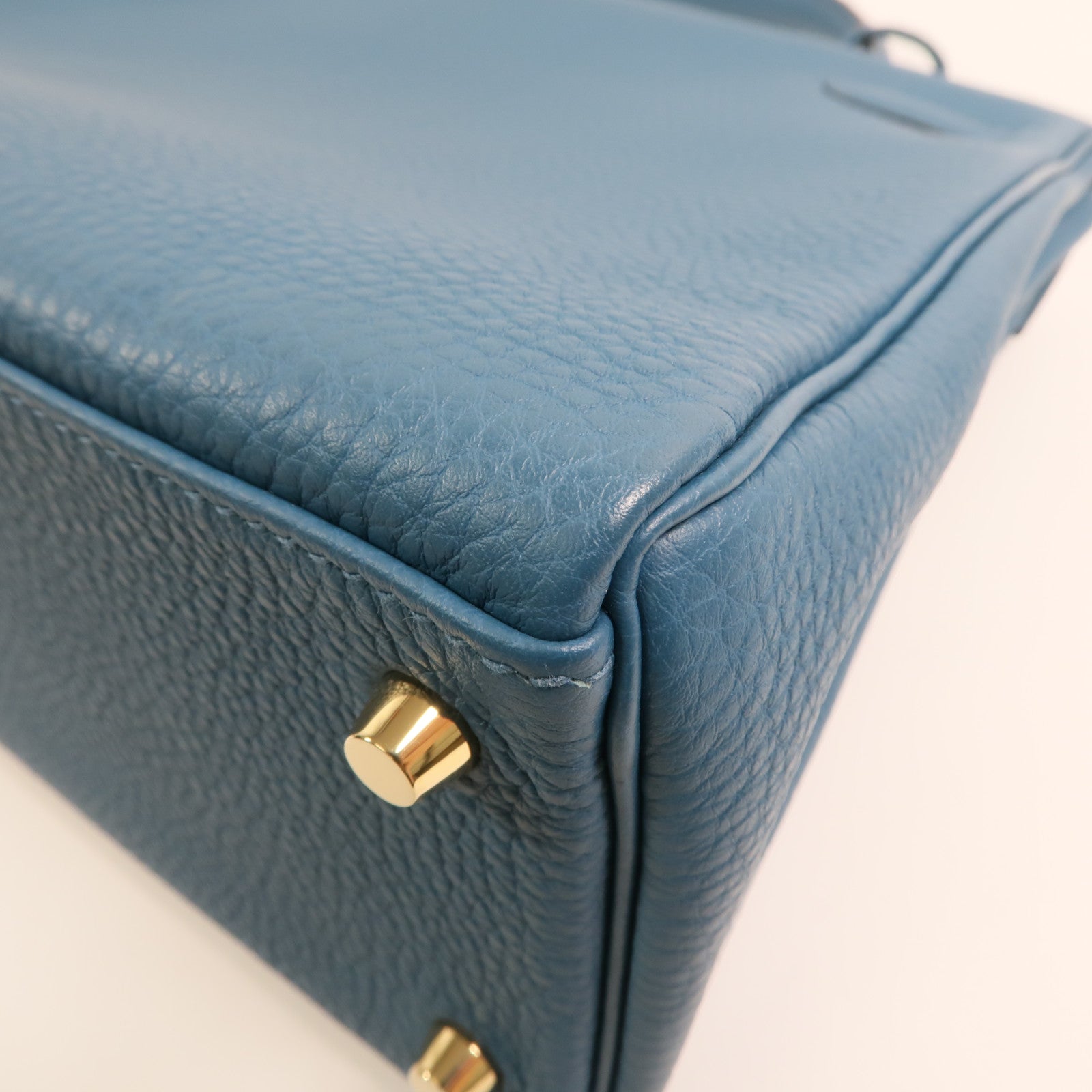 HERMES Togo皮革Kelly 32金扣手挽肩背兩用袋Cobalt