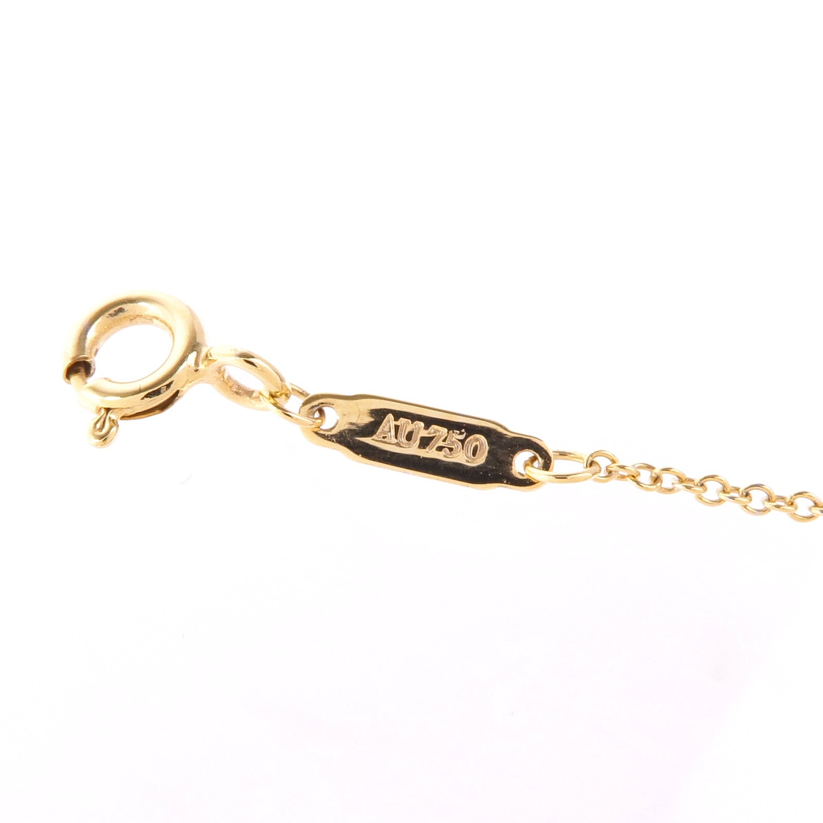 TIFFANY＆CO 18K黃金T Smile Diamond鑽石項鍊