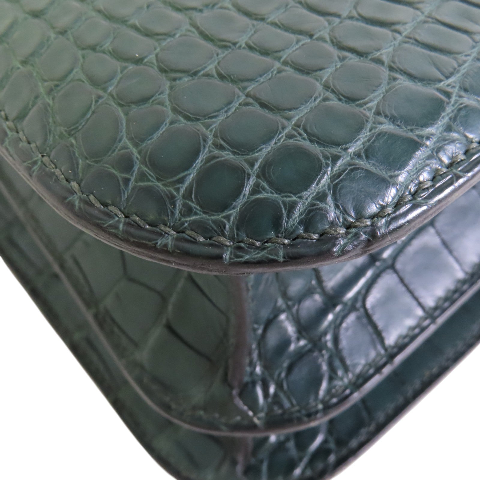 HERMES 鱷魚皮革Constance 24金扣肩背袋