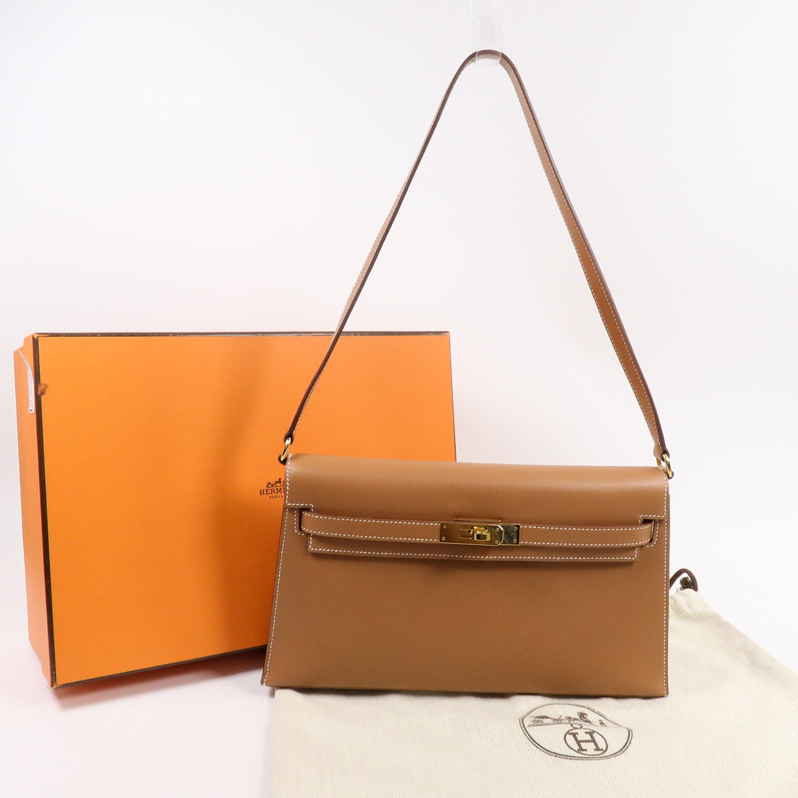 HERMES MadameKelly Elan肩背袋Gold