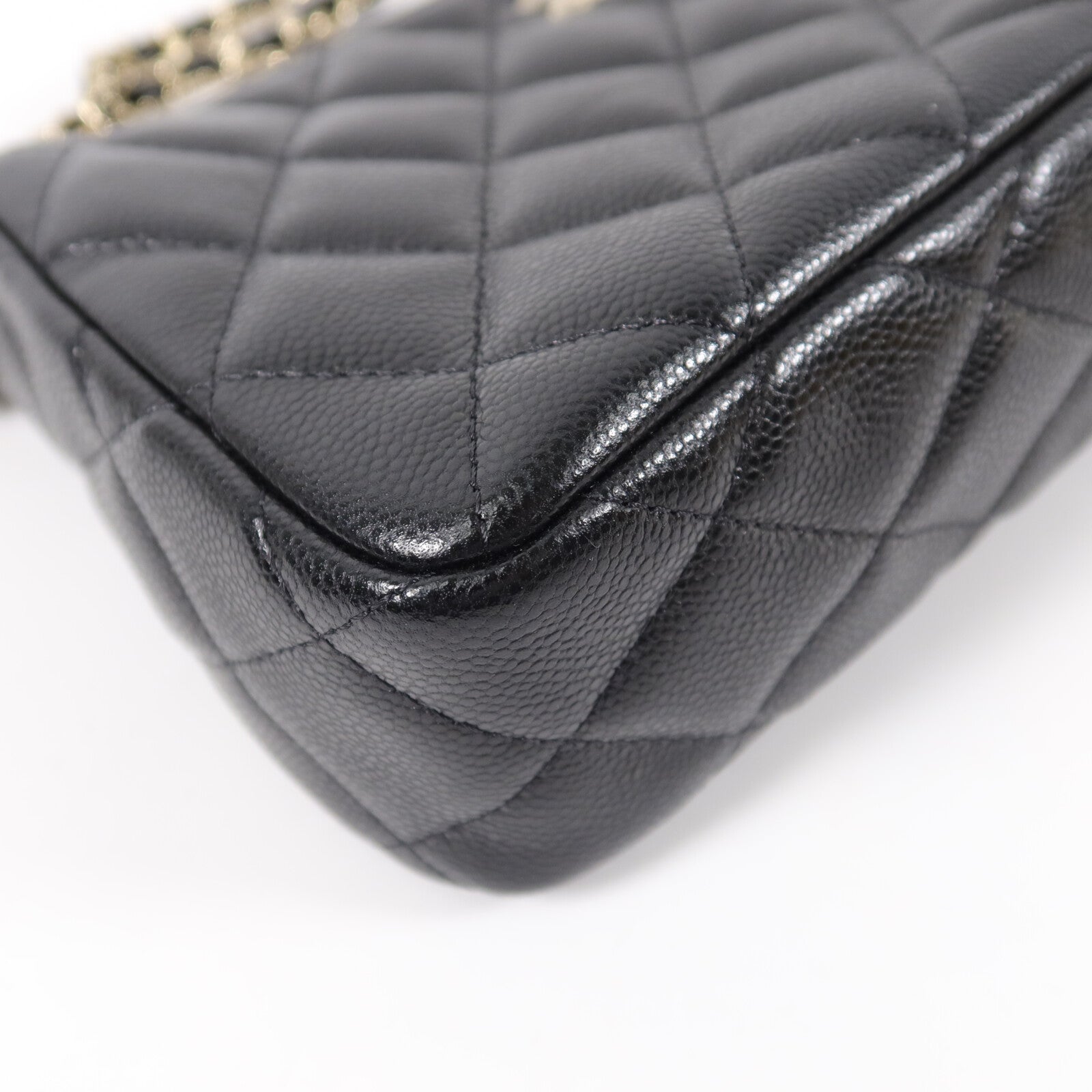 CHANEL 牛皮皮革Clutch With Chain鏈帶肩背袋