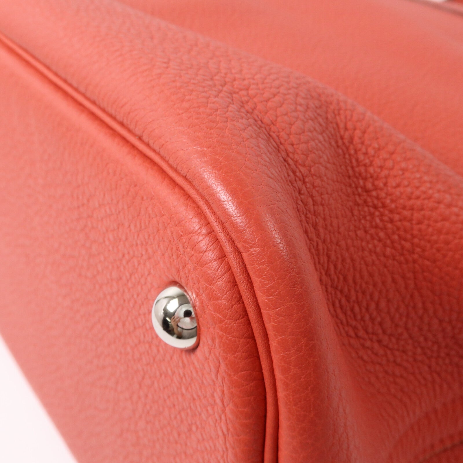 HERMES Togo皮革Bolide 35手挽肩背兩用袋Vermillon