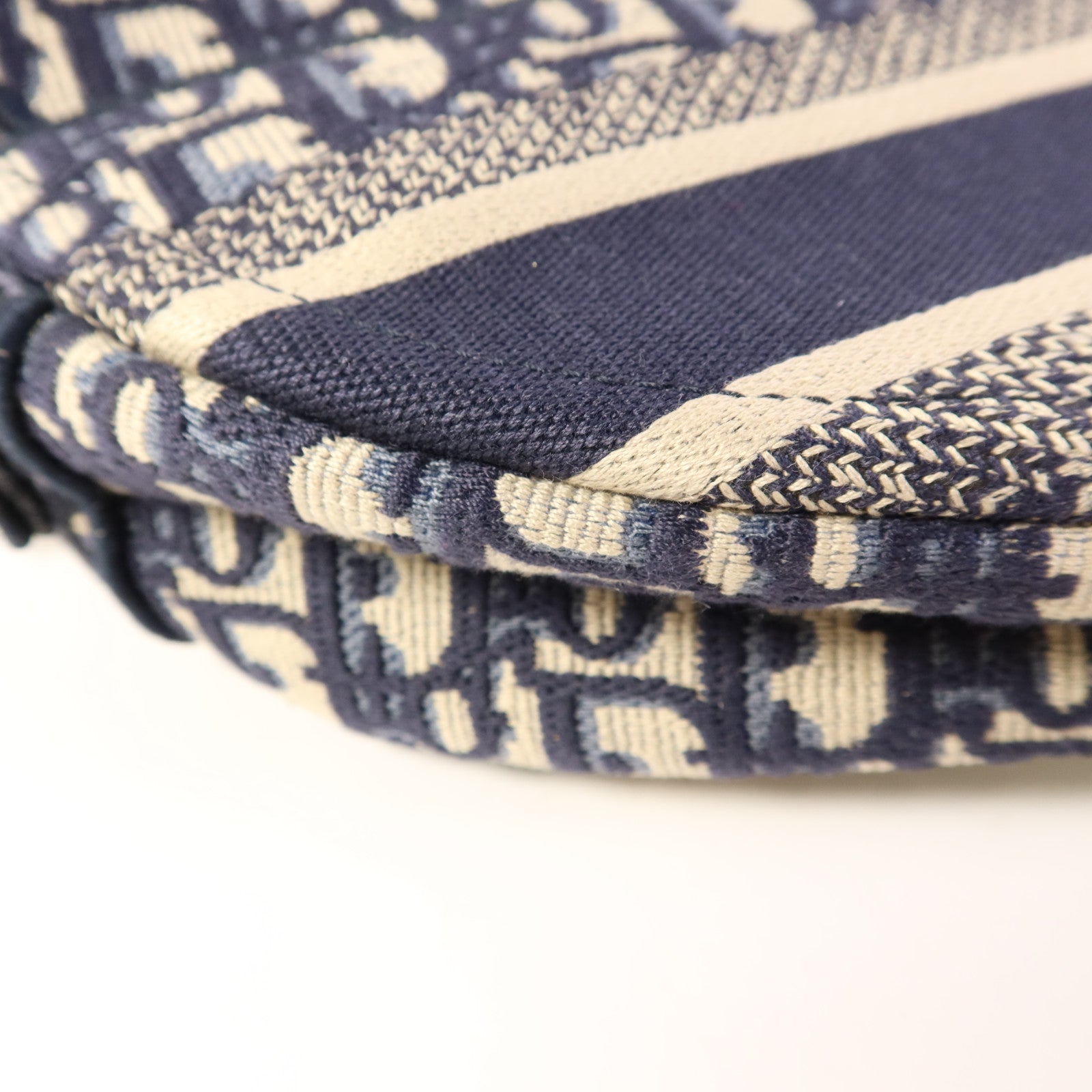 Dior 帆布Saddle Bag金扣手挽袋