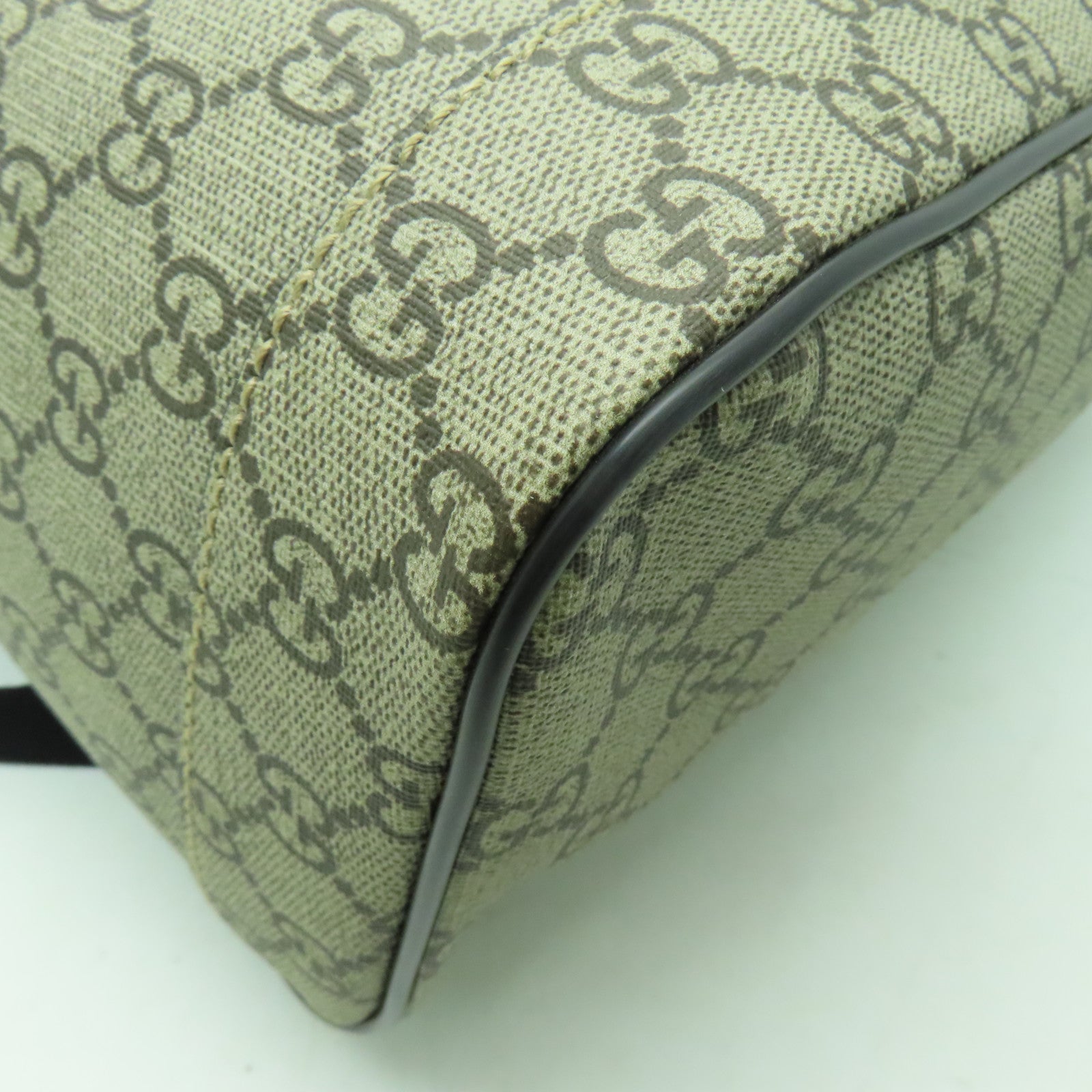 GUCCI 【激減優惠】塗層帆布Backpack金扣背包棕色