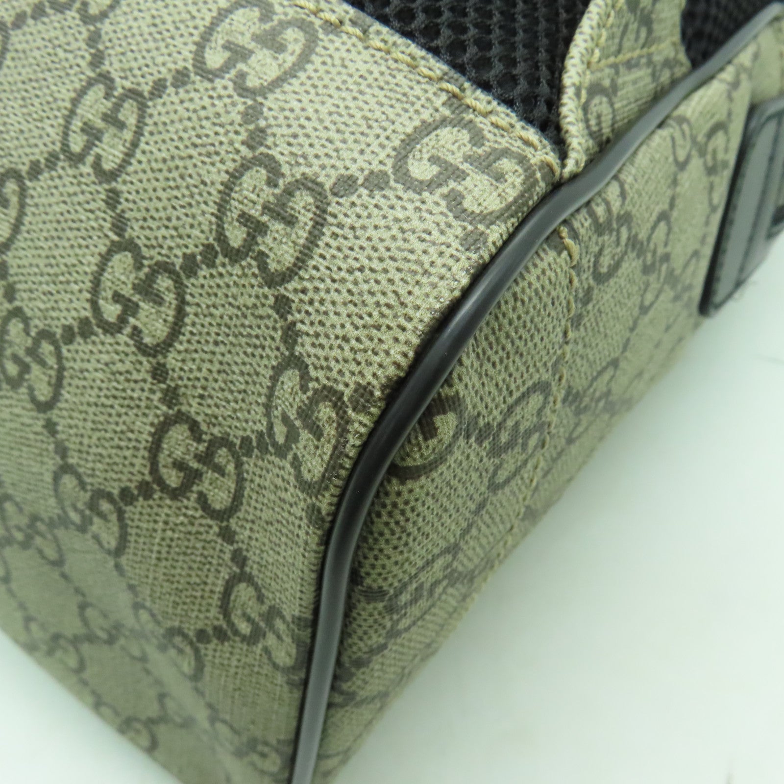 GUCCI 【激減優惠】塗層帆布Backpack金扣背包棕色