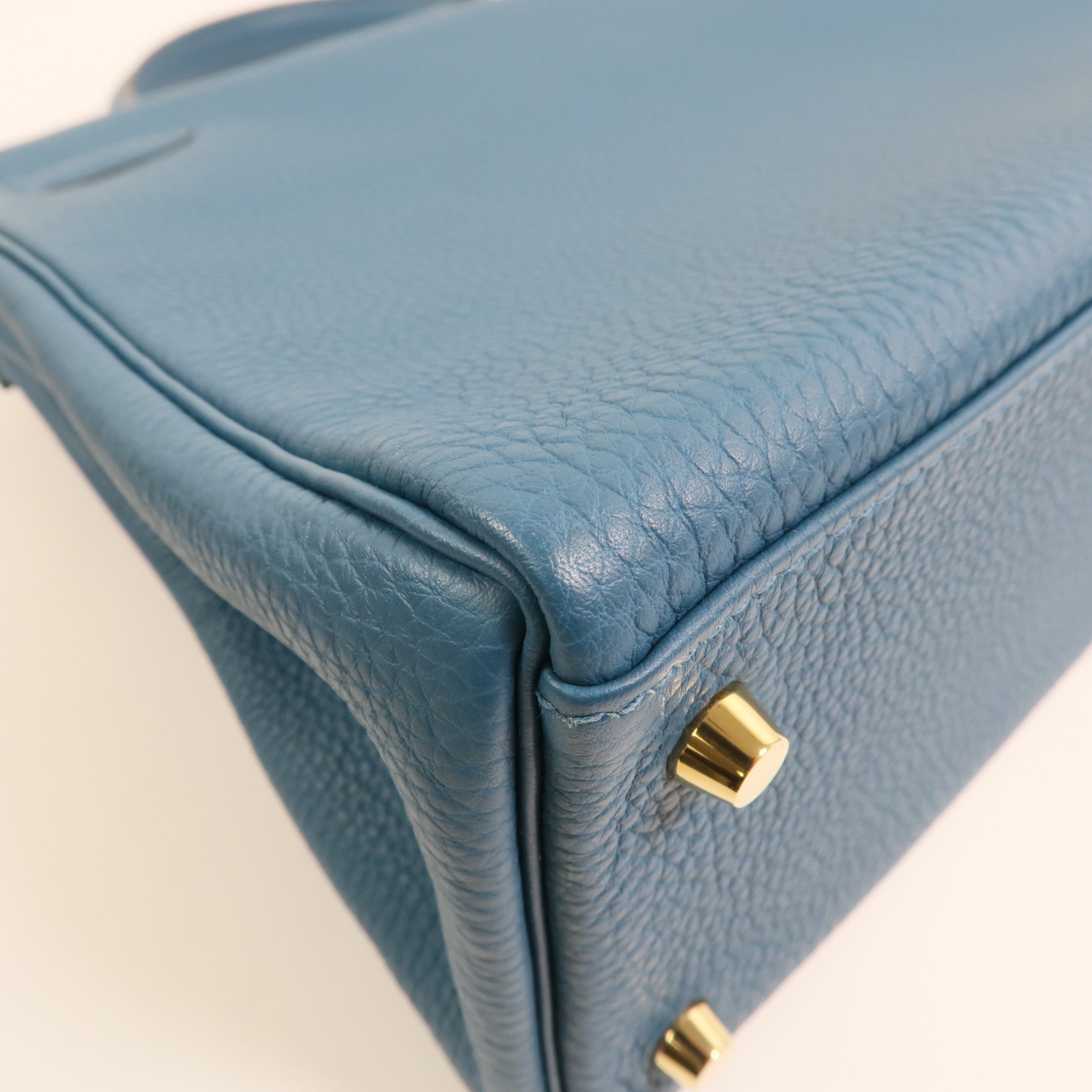HERMES Togo皮革Kelly 32金扣手挽肩背兩用袋Cobalt