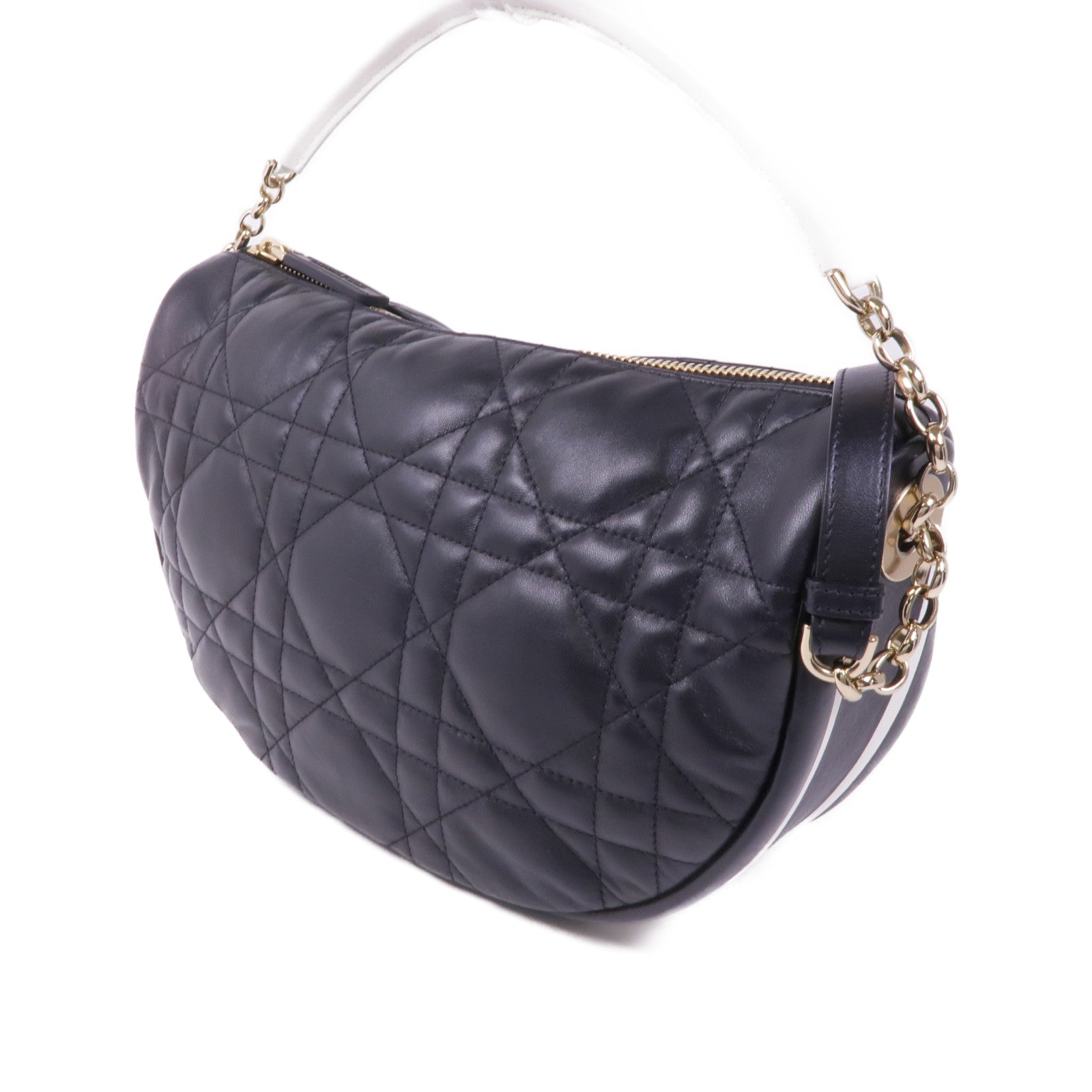 Dior 牛皮皮革Hobo Bag金扣手挽肩背兩用袋