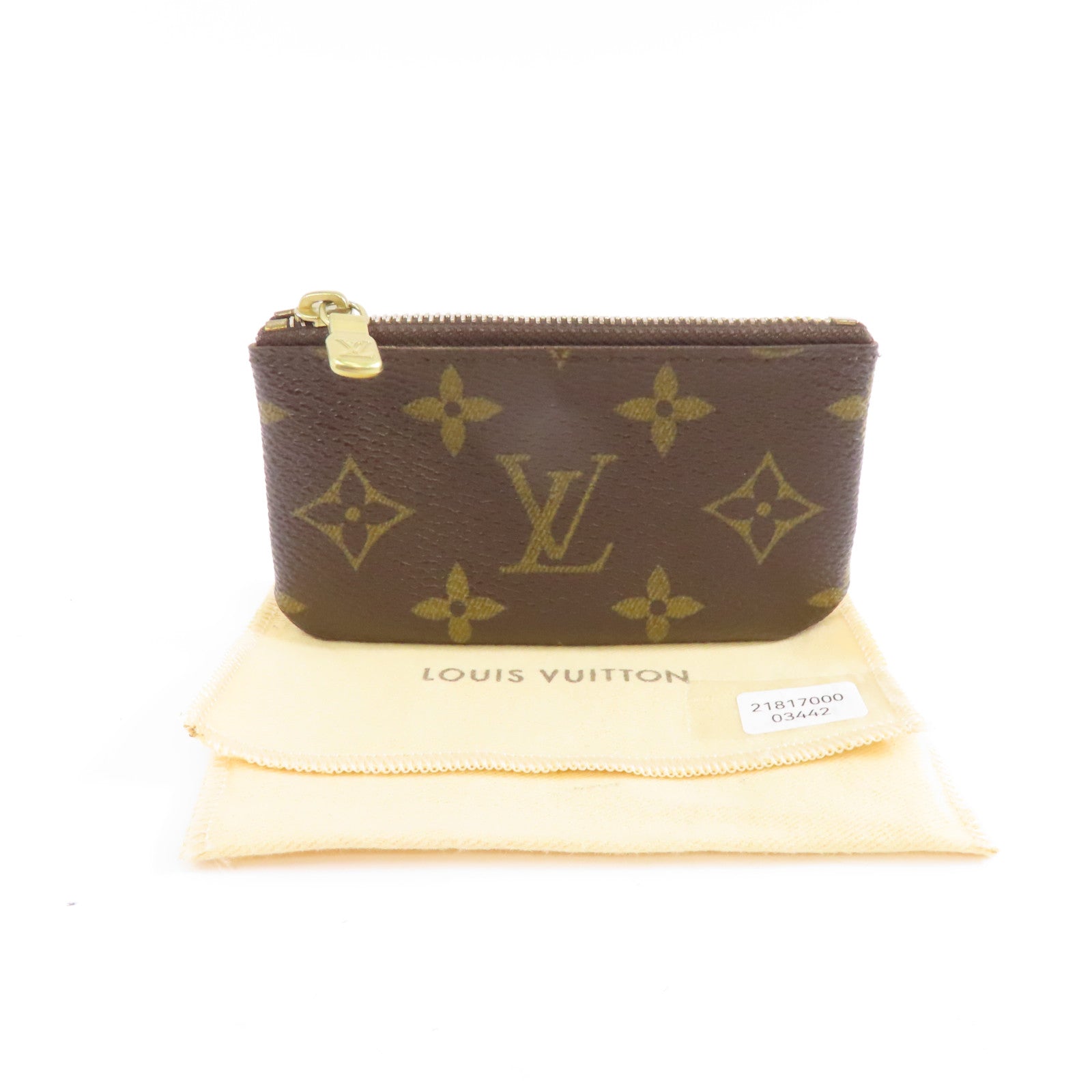 LOUIS VUITTON Monogram Coins Case金扣零錢包棕色