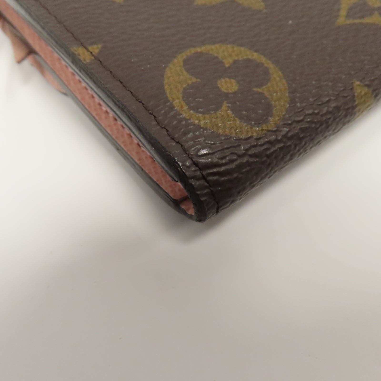 LOUIS VUITTON Monogram Emilie Wallet金扣長錢包啡色/粉紅色