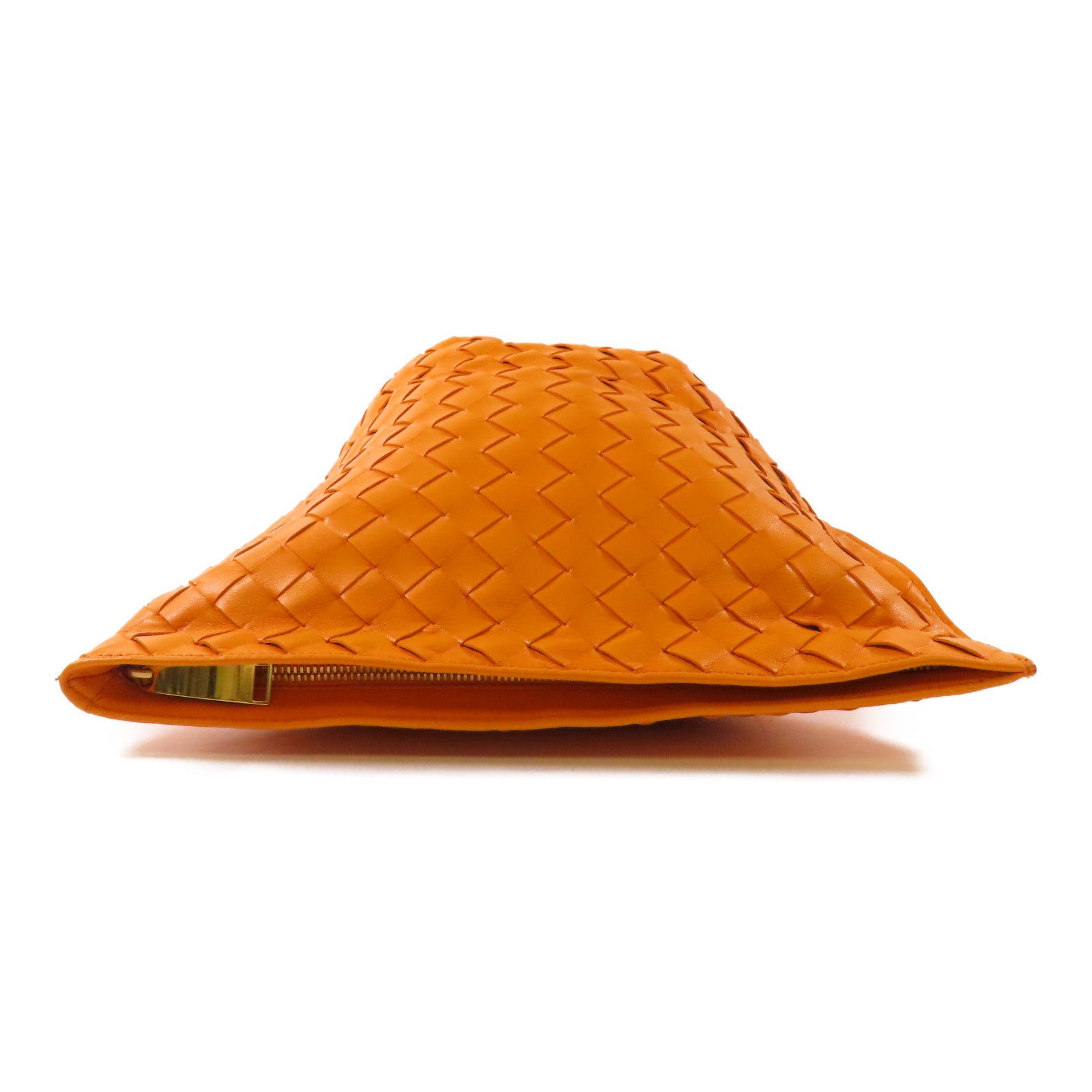 BOTTEGA VENETA GHW Woven Knot Handbag 607964 VCPP0 Leather Orange