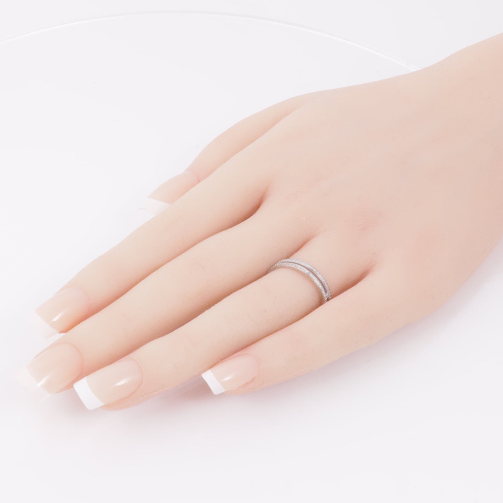 HERMES 【激減優惠】18K白金Ariane Wedding Band鑽石戒指US#7.5