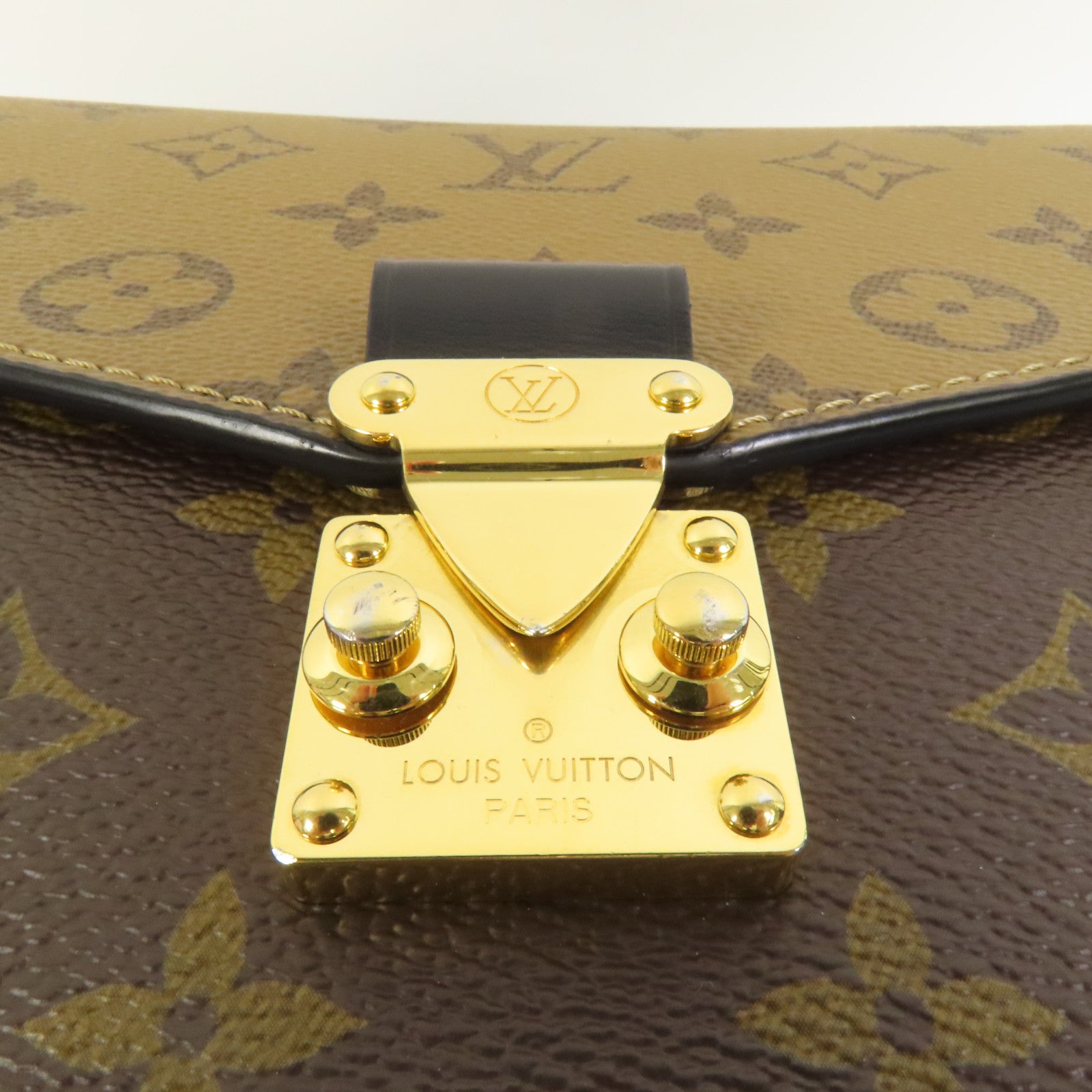 LOUIS VUITTON Monogram Reverse Pochette Metis金扣手挽肩背兩用袋