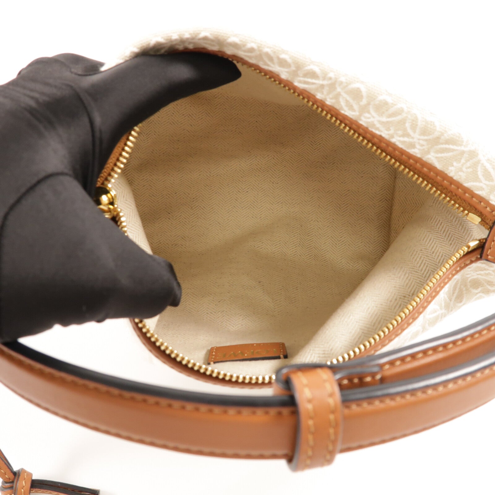 LOEWE 帆布Small Cubi手挽袋