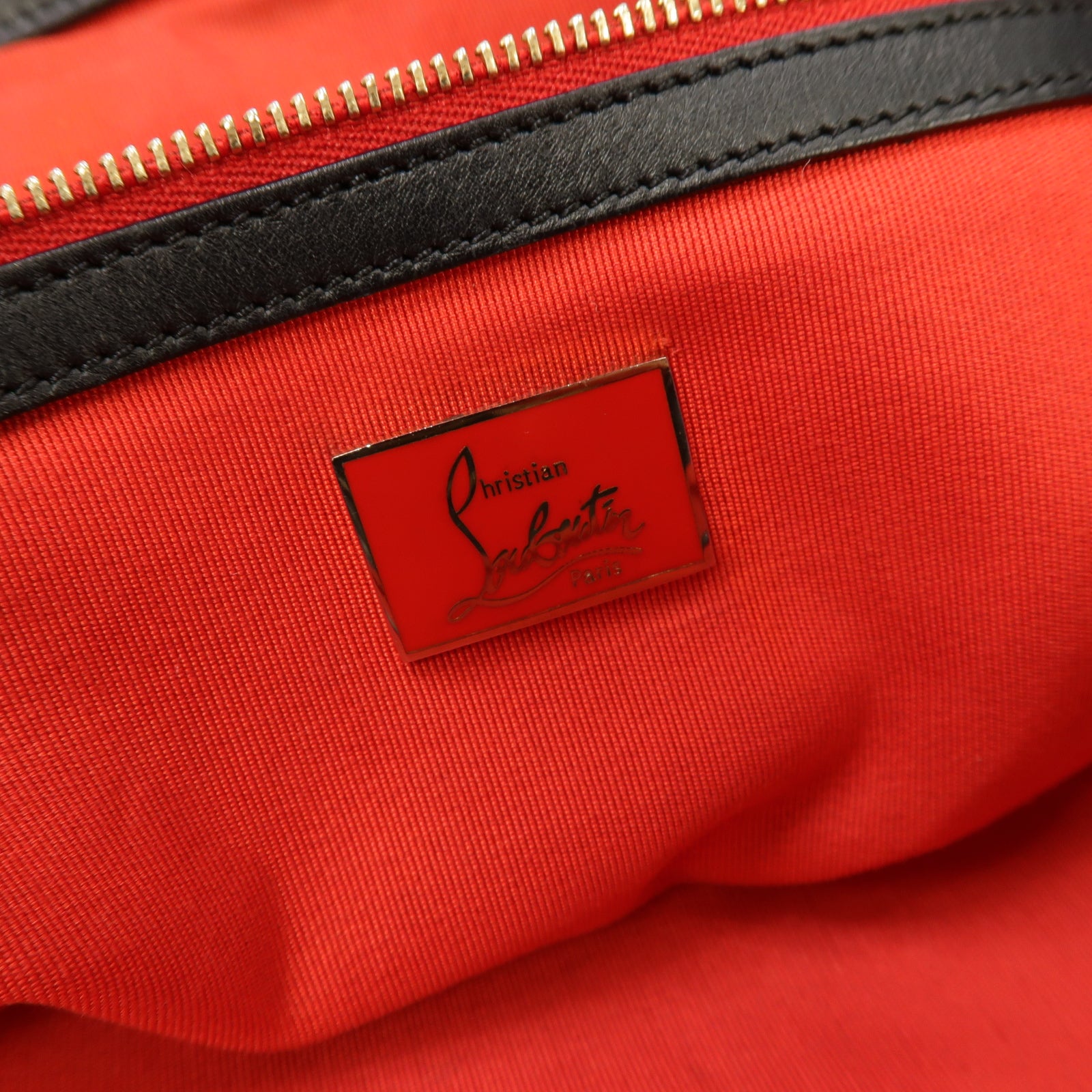 Christian Louboutin 牛皮皮革Shoulder Bag銀扣肩背袋黒色