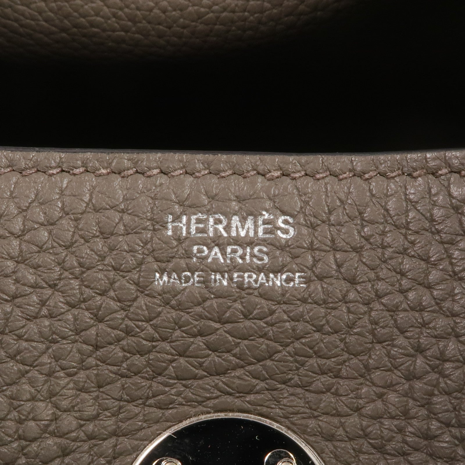 HERMES Clemence皮革Lindy 30銀扣手挽肩背兩用袋