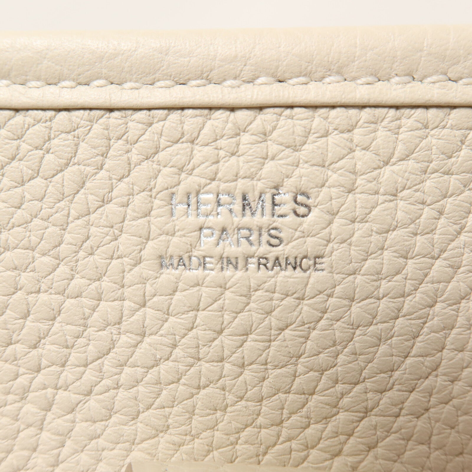 HERMES Clemence皮革Evelyne PM 肩背袋Craie