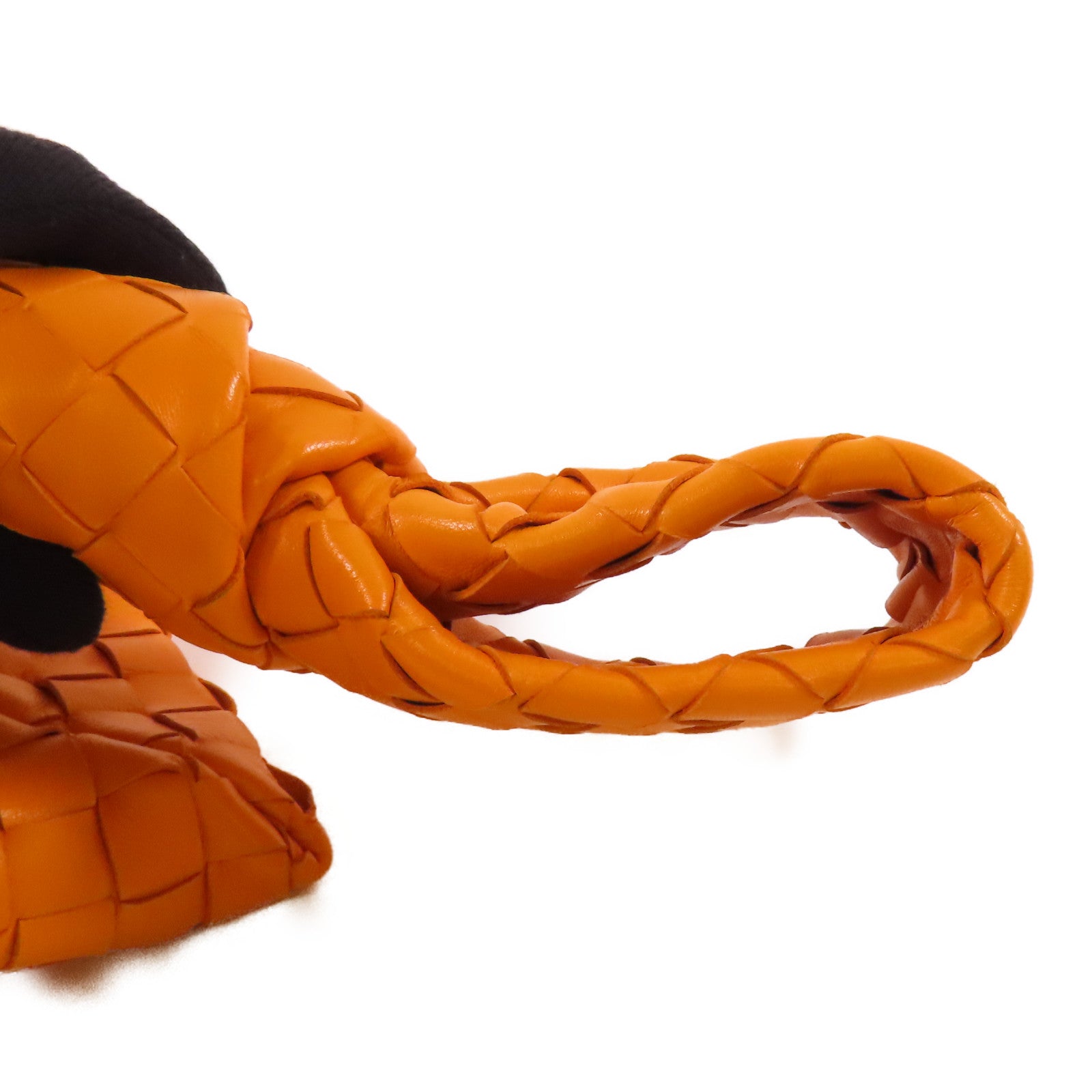 BOTTEGA VENETA GHW Woven Knot Handbag 607964 VCPP0 Leather Orange