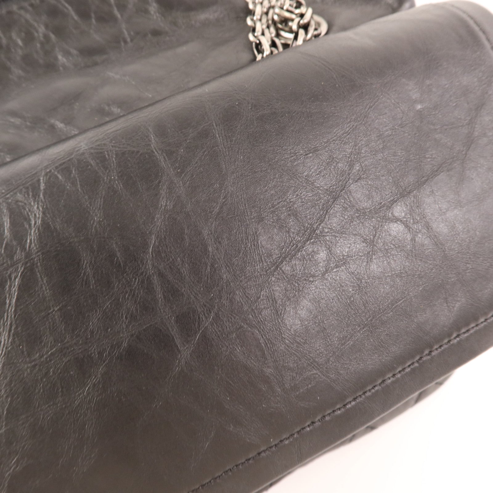 CHANEL 【激減優惠】牛皮皮革2.55銀扣鏈帶肩背袋