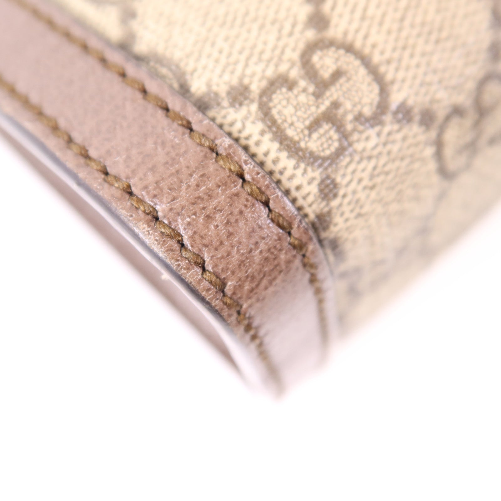 GUCCI GG GHW Ophidia GG Medium Chain Shoulder Bag Coated Canvas Brown