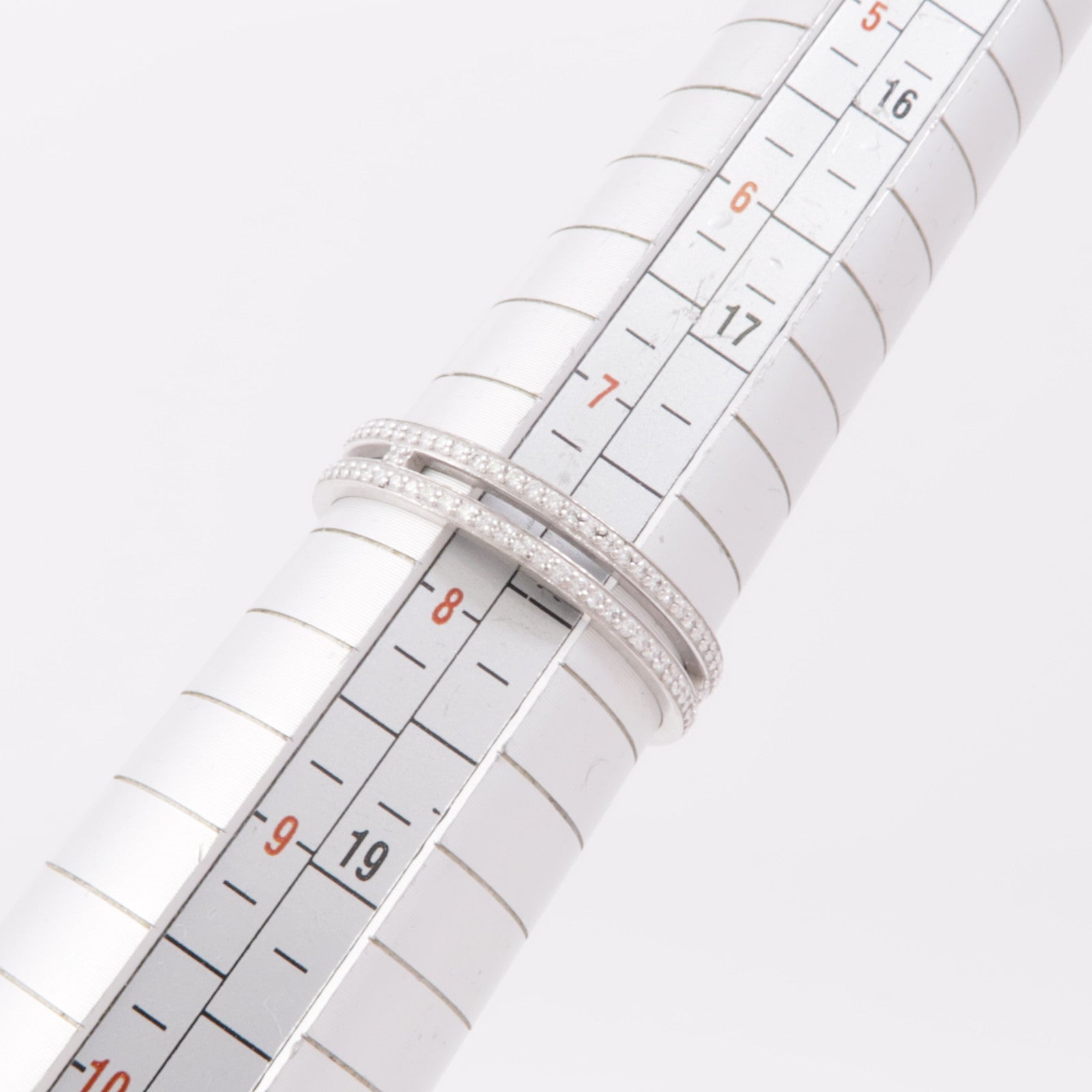 HERMES 【激減優惠】18K白金Ariane Wedding Band鑽石戒指US#7.5