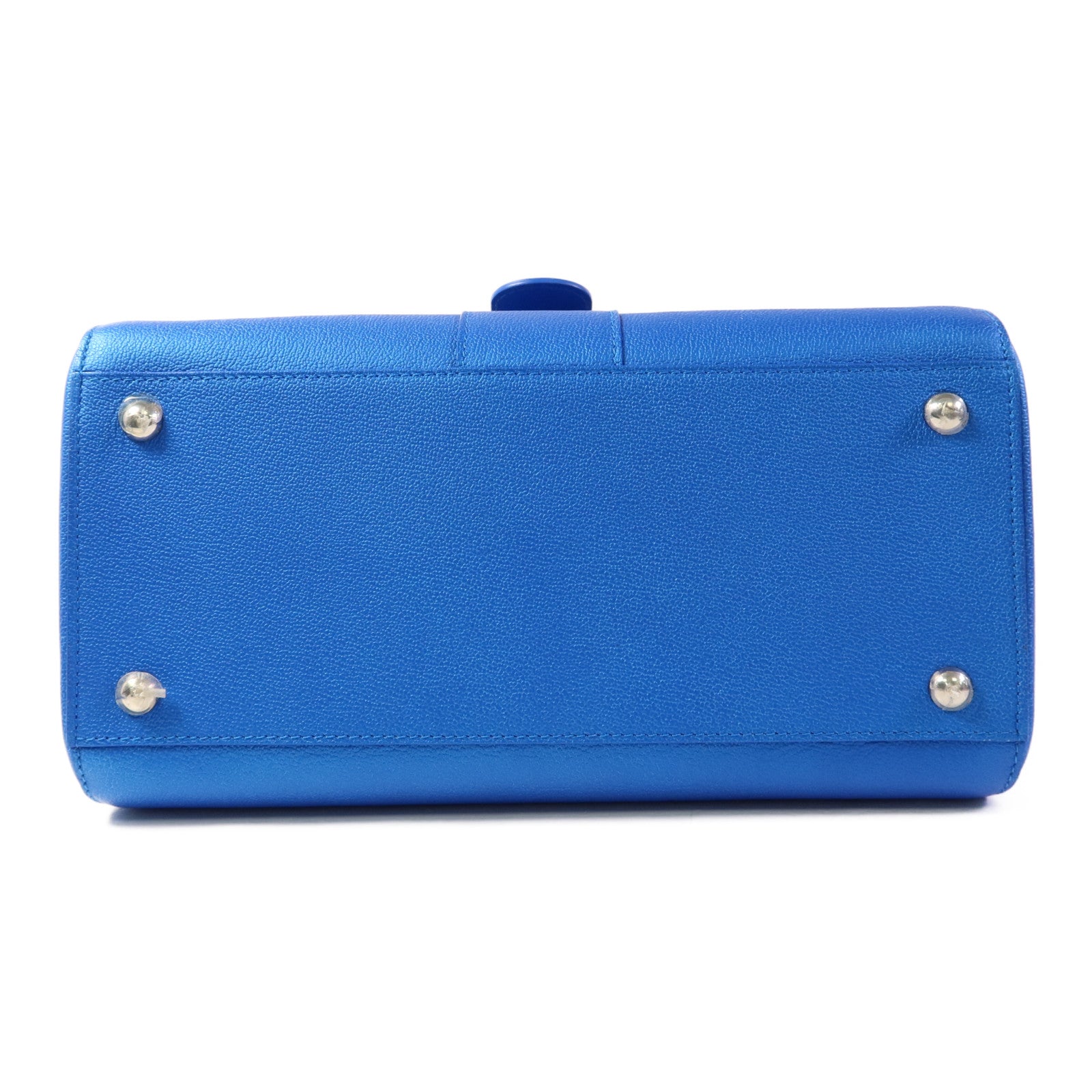 Delvaux 牛皮皮革Brillant MM銀扣手挽肩背兩用袋